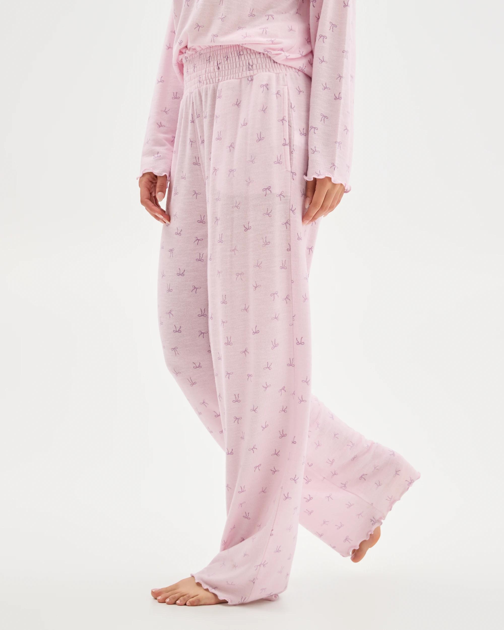 3 Target Woman Cosy Slub Knit Sleep Pants FLORAL & BOW, 3 of 6