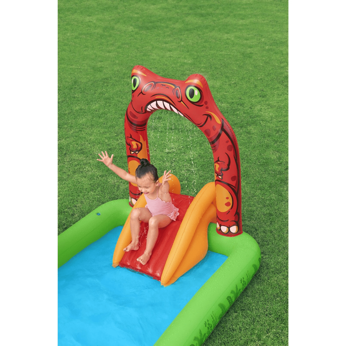 3 Bestway 190L Jurassic Splash Water Play Centre, Bright Dinosaur Theme with Slide, 3 of 6