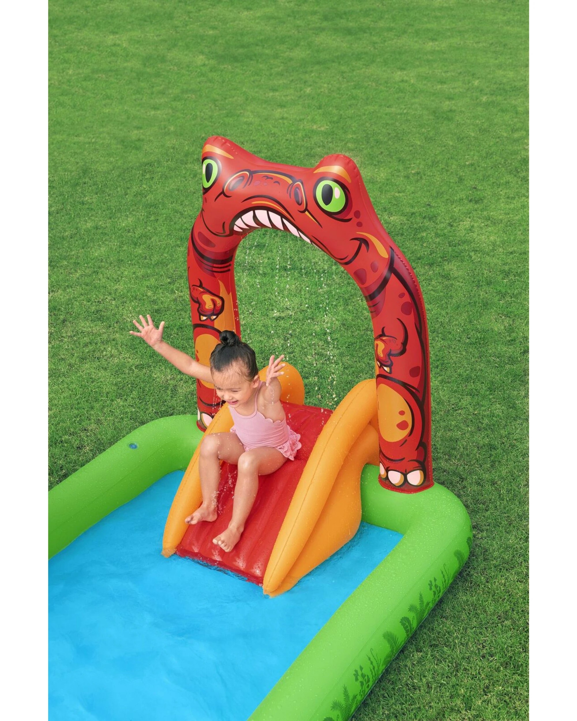 3 Bestway 190L Jurassic Splash Water Play Centre, Bright Dinosaur Theme with Slide, 3 of 6