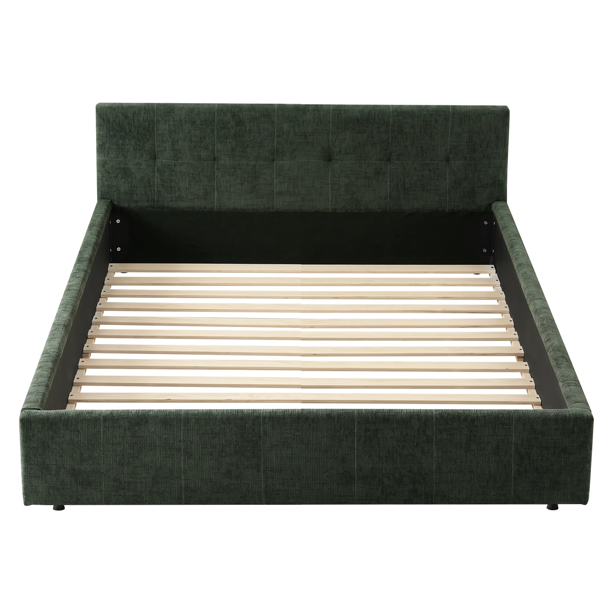 7 Artiss Bed Frame 300kg Low Profile Platform Bed for Bedroom - Double Bed - Green, 7 of 8