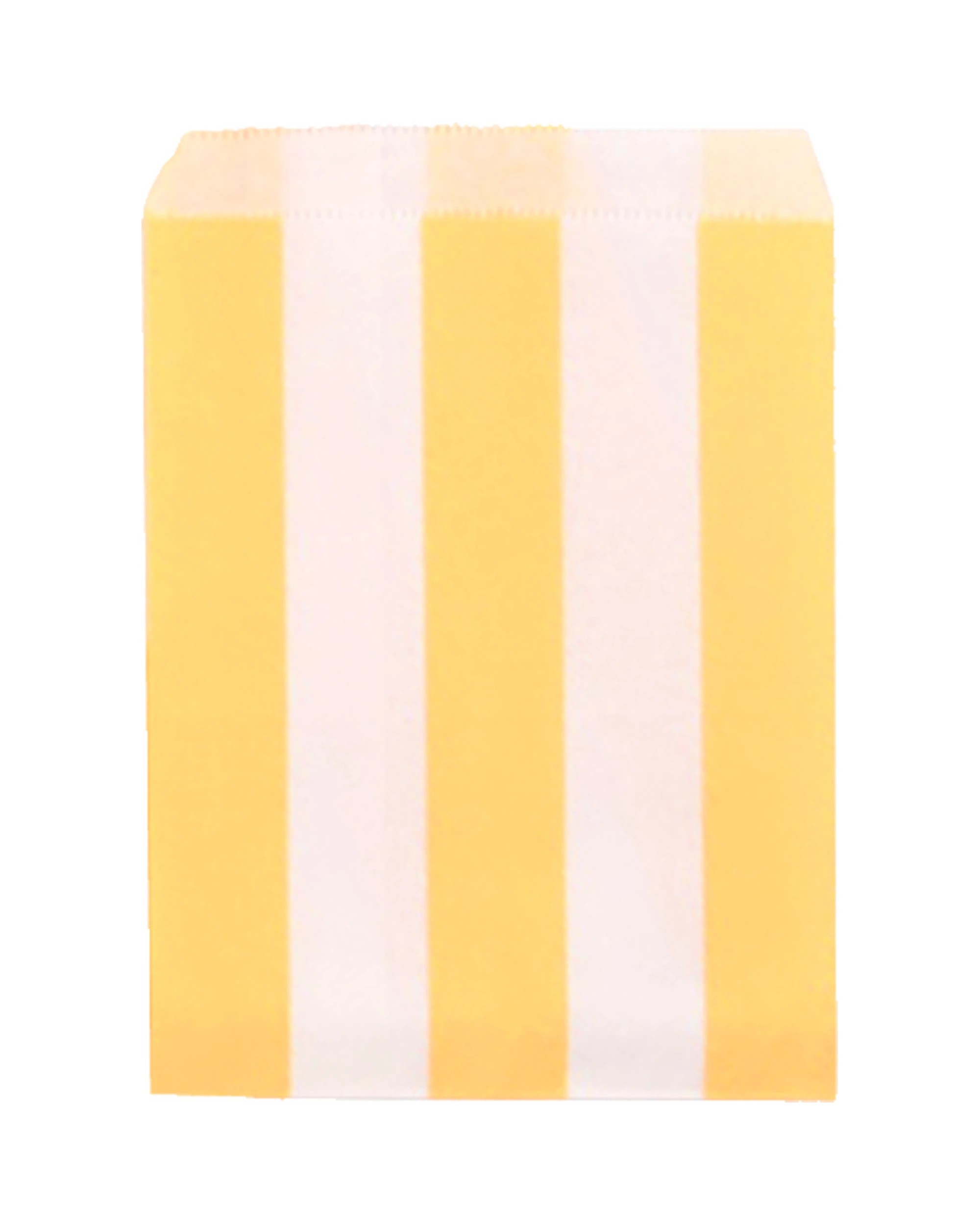 1 Shmick Light Yellow and White Stripe Paper Lolly Treat Bags Pack of 18 - Yellow, 1 of 3
