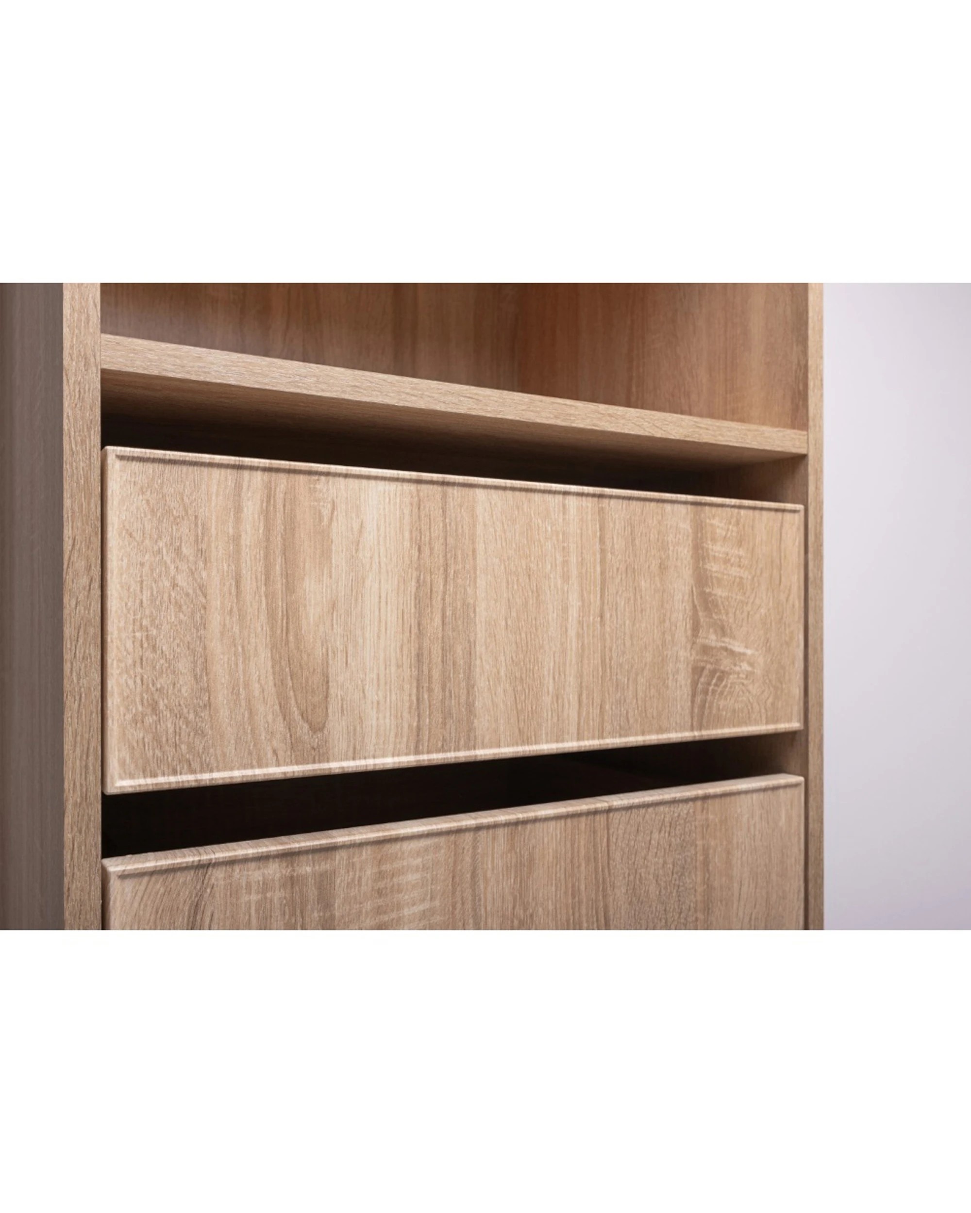 5 European Cabinetry Geneva Built In Wardrobe 4 Drawer 3 Shelf Module Slim Shaker Oak, 5 of 6