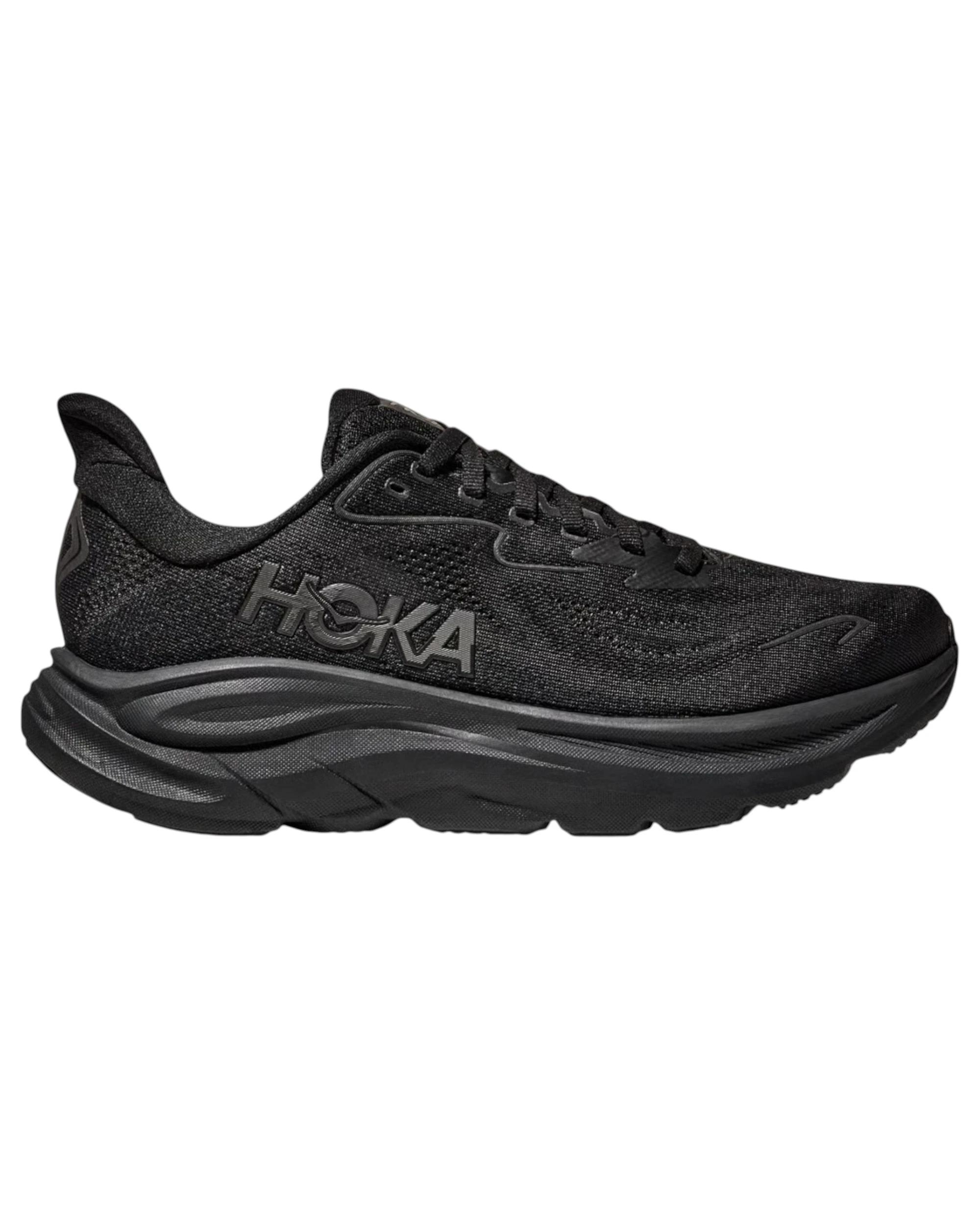 1 Hoka Mens Clifton 10 Athletic Running Shoes BLACK, 1 of 8