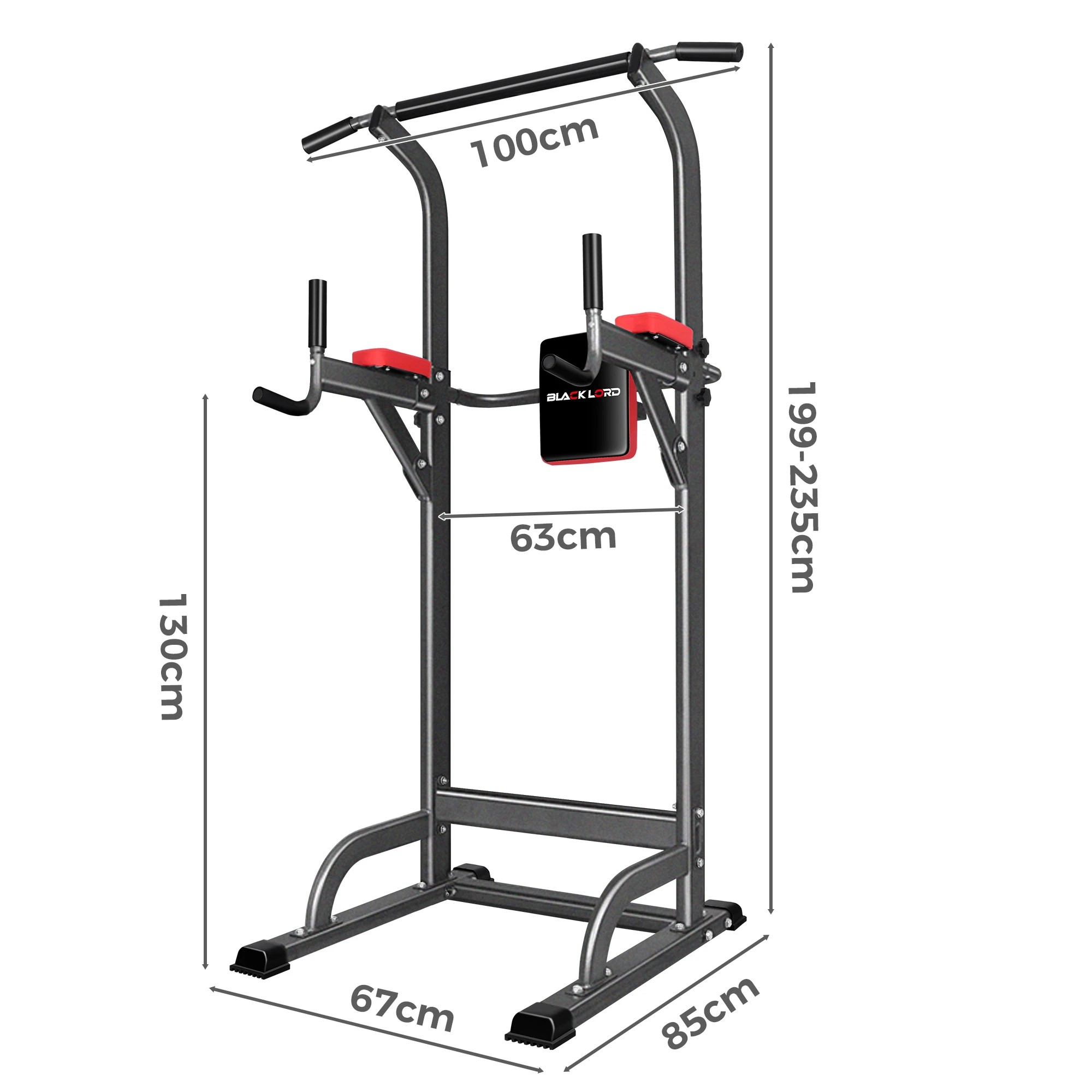 10 Black Lord Power Tower Chin Up Bar Push Pull Up Weight Bench Gym Station, 10 of 10