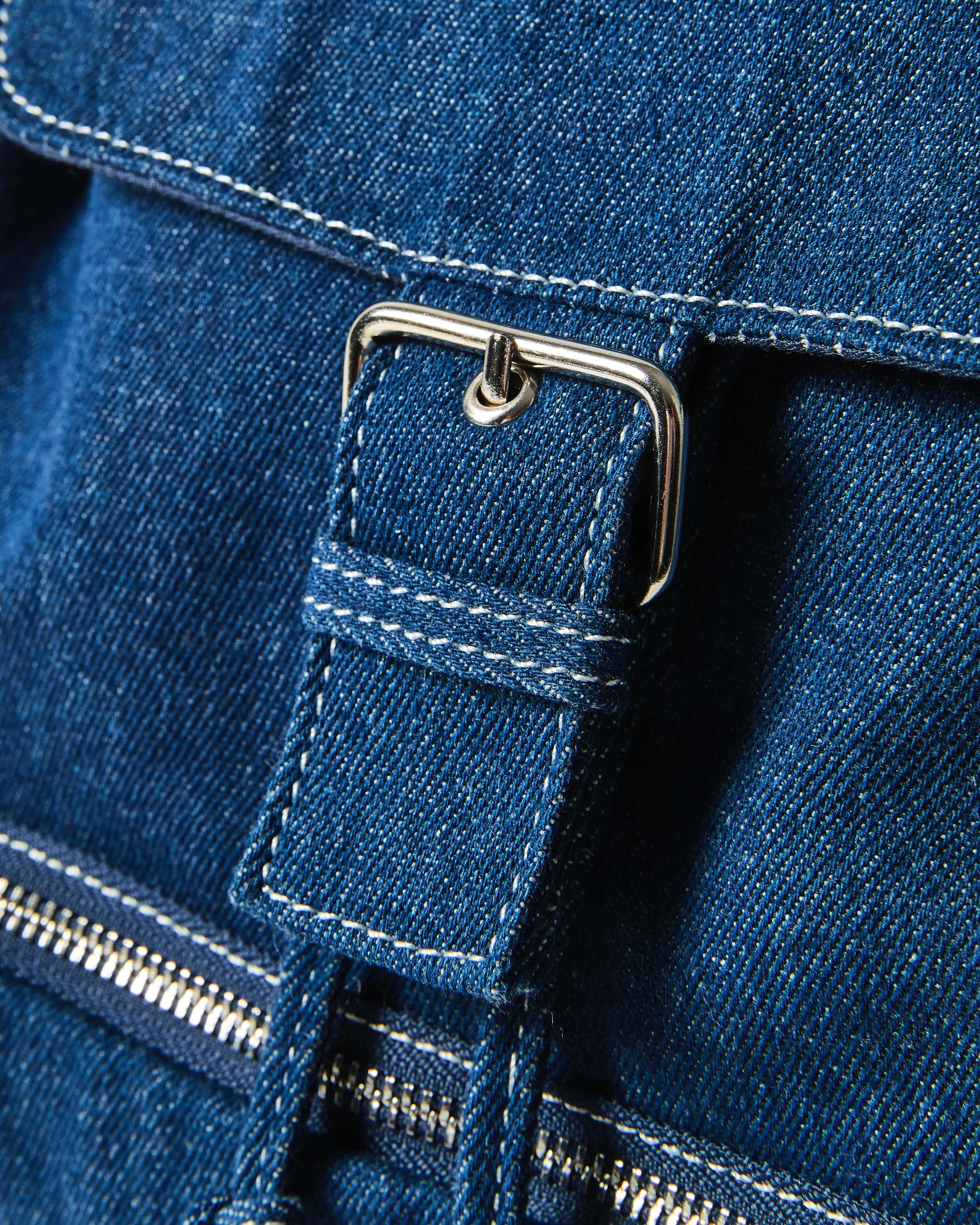 3 Casual Pocket Backpack Mid Denim, 3 of 5