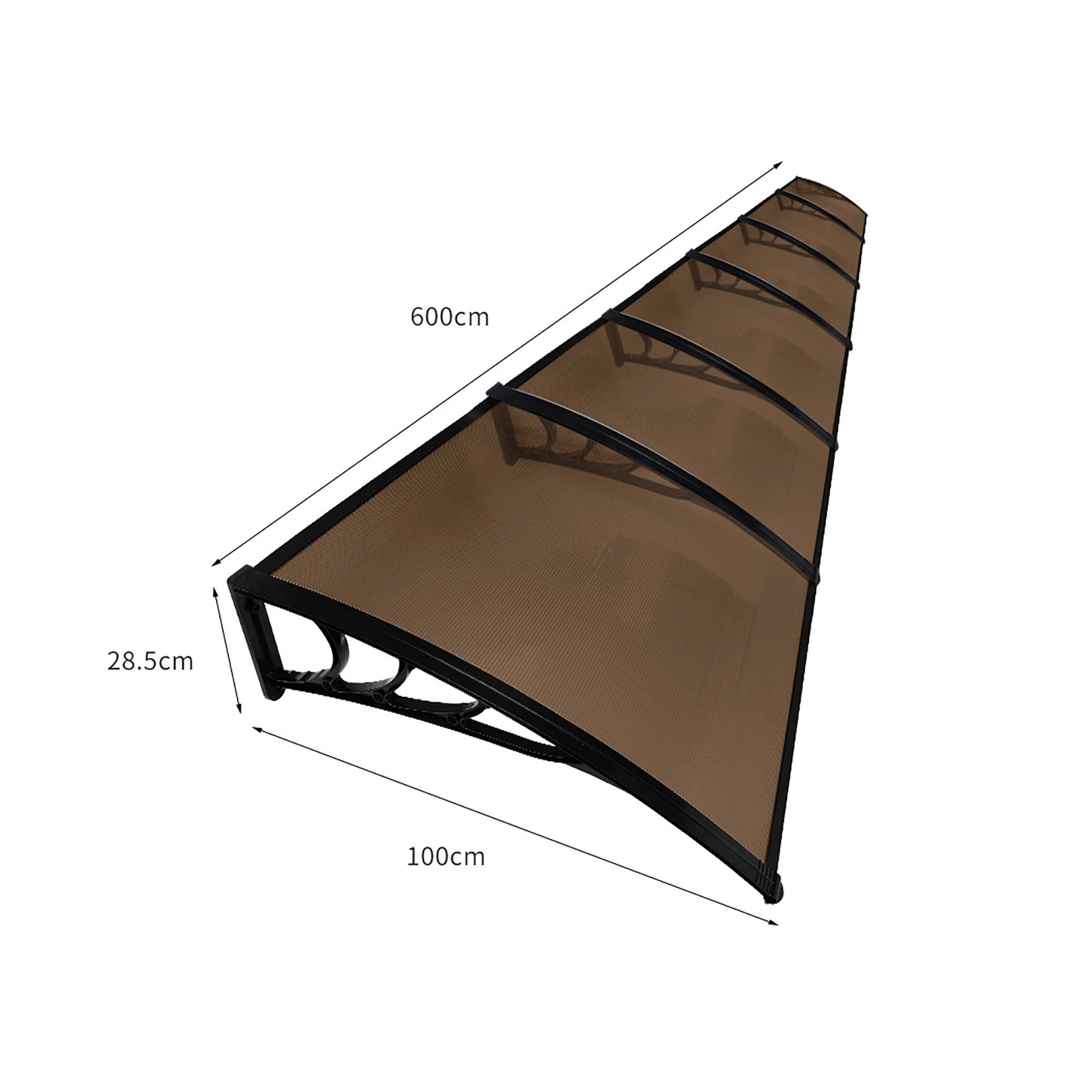 3 Mountview 1x6M Outdoor Window Rain Cover - Brown, 3 of 6