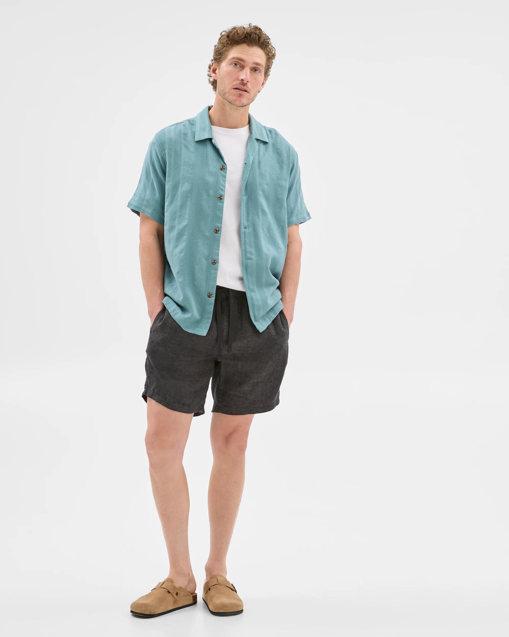 1 Target Australian Cotton Short Sleeve Stripe Shirt GREEN, 1 of 5