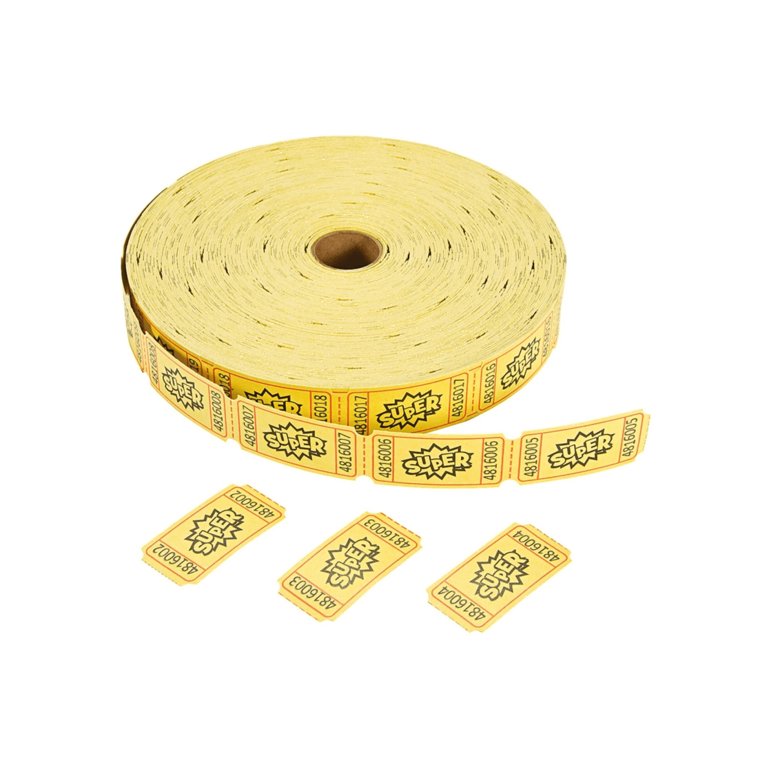 1 Fun Express Super Ticket Roll Yellow 2000 Tickets, 1 of 1
