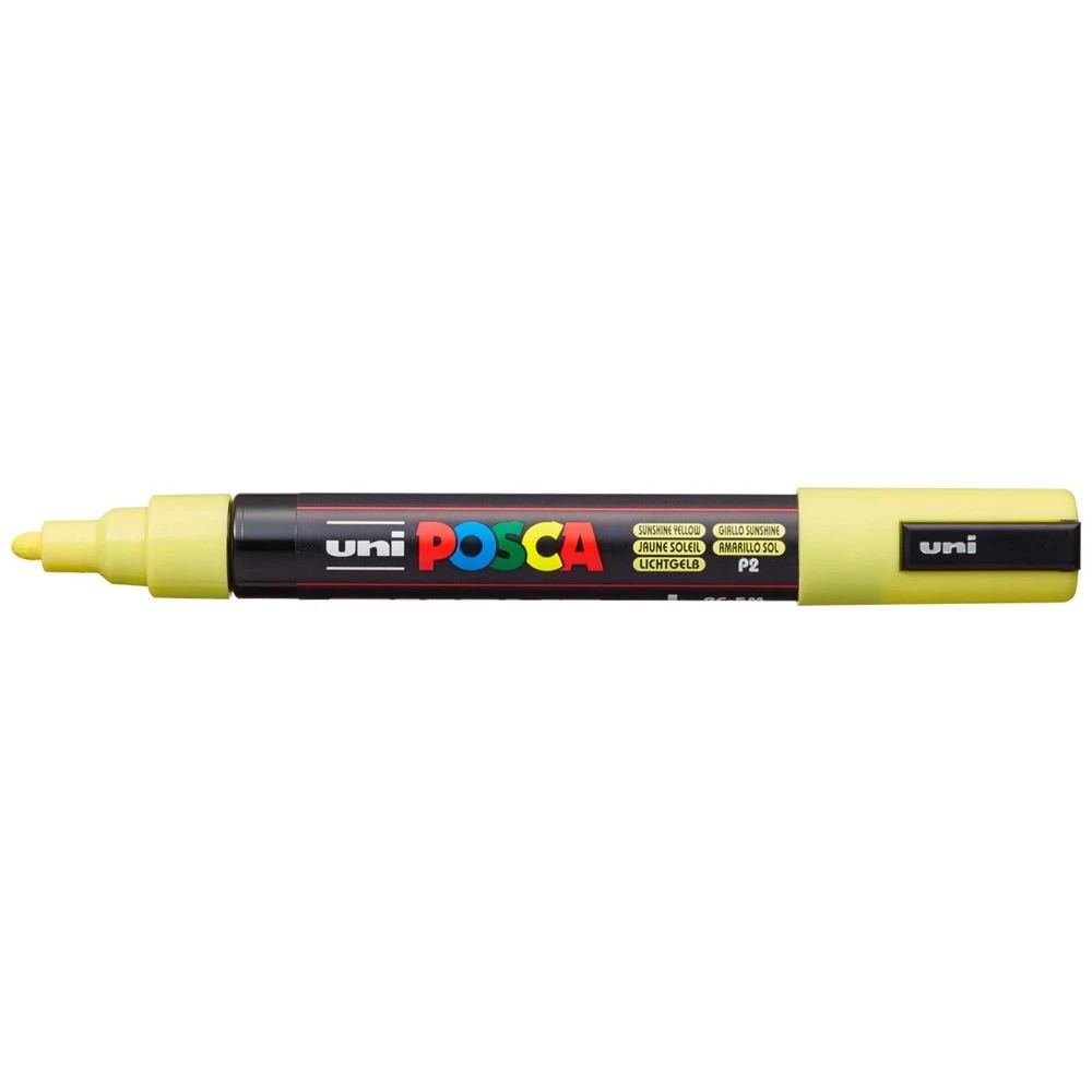 1 POSCA PC 5M Paint Marker Sunshine Yellow, 1 of 4