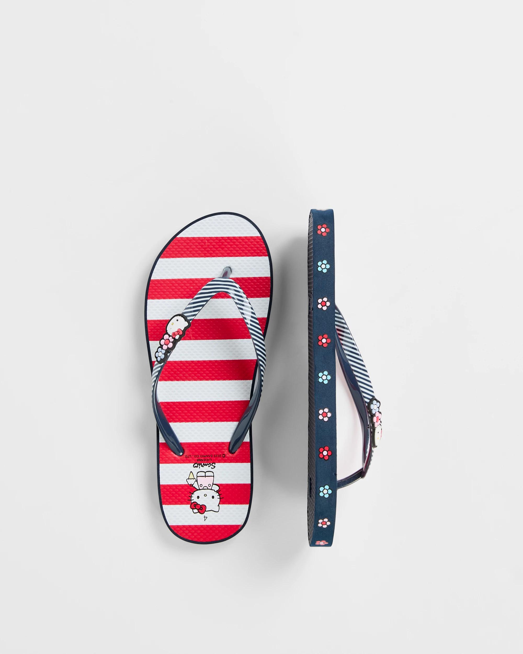 3 Girls Youth Hello Kitty Thongs RED, 3 of 3