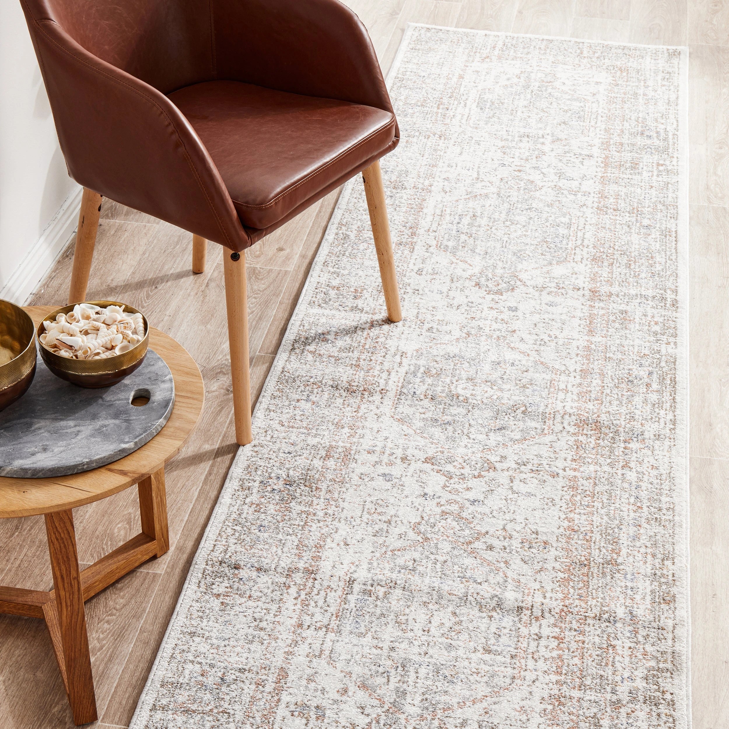 2 Common Ground Rugs Elite Lorissa 400x80cm - Large Runner Rug - White, 2 of 9