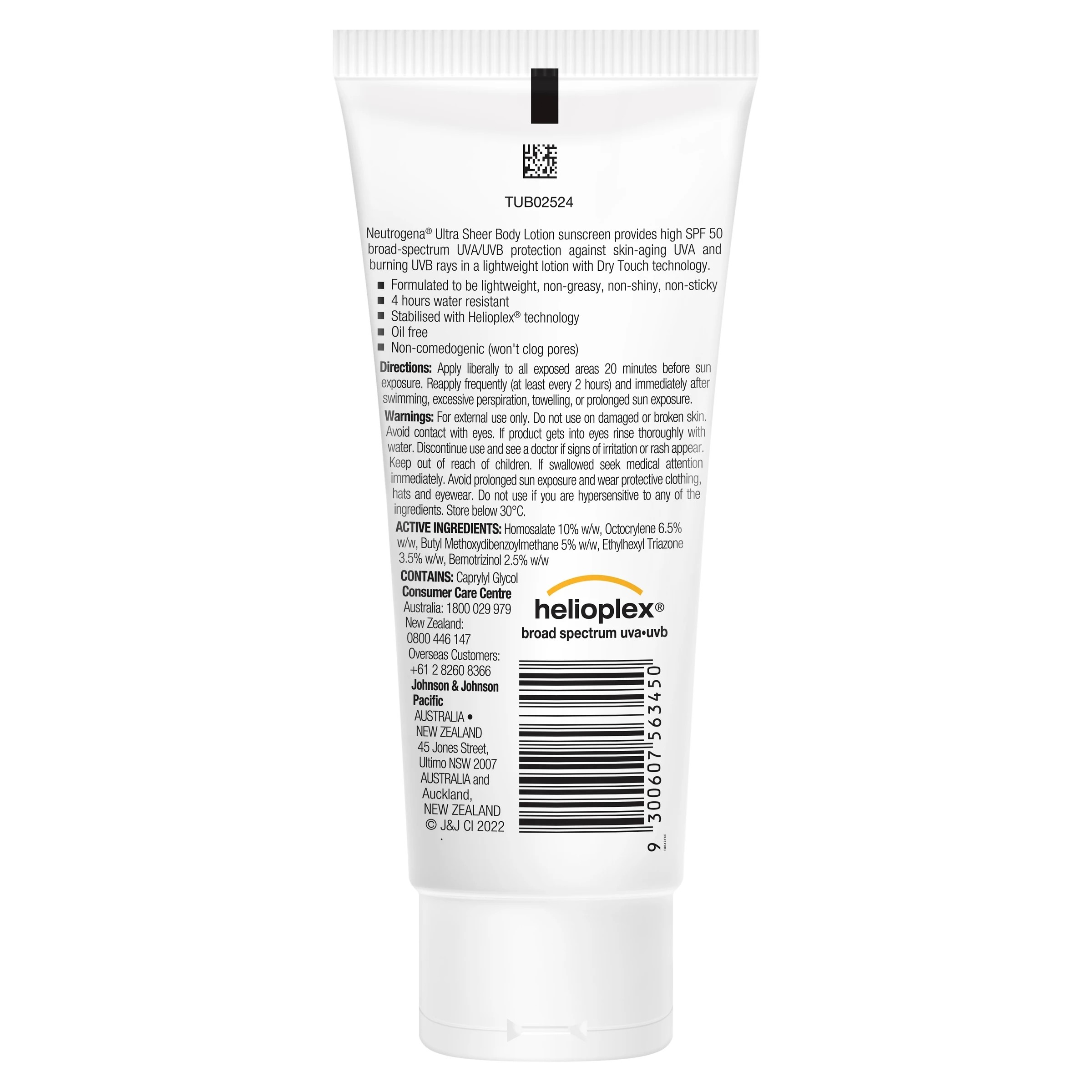 2 Neutrogena SPF 50 Ultra Sheer Body Lotion Sunscreen 85ml, 2 of 8