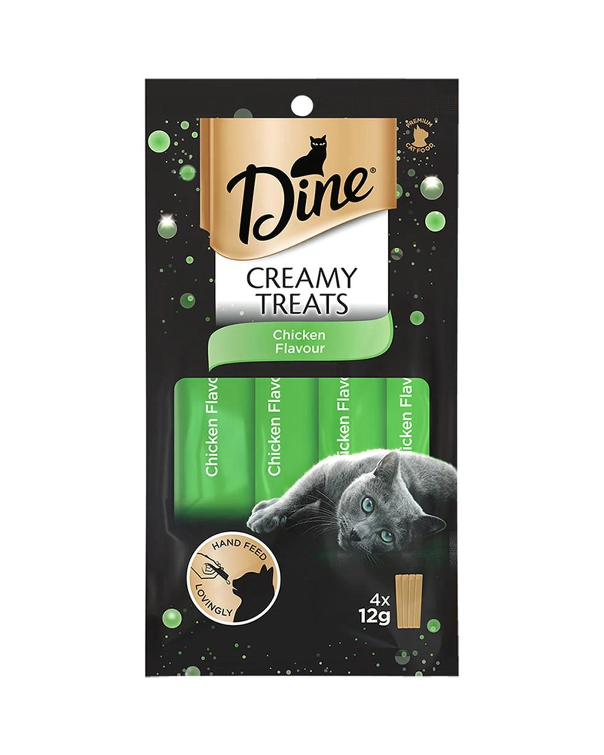 2 Dine Creamy Cat Food Treats Chicken Flavour 8 x (4 x 12g), 2 of 2