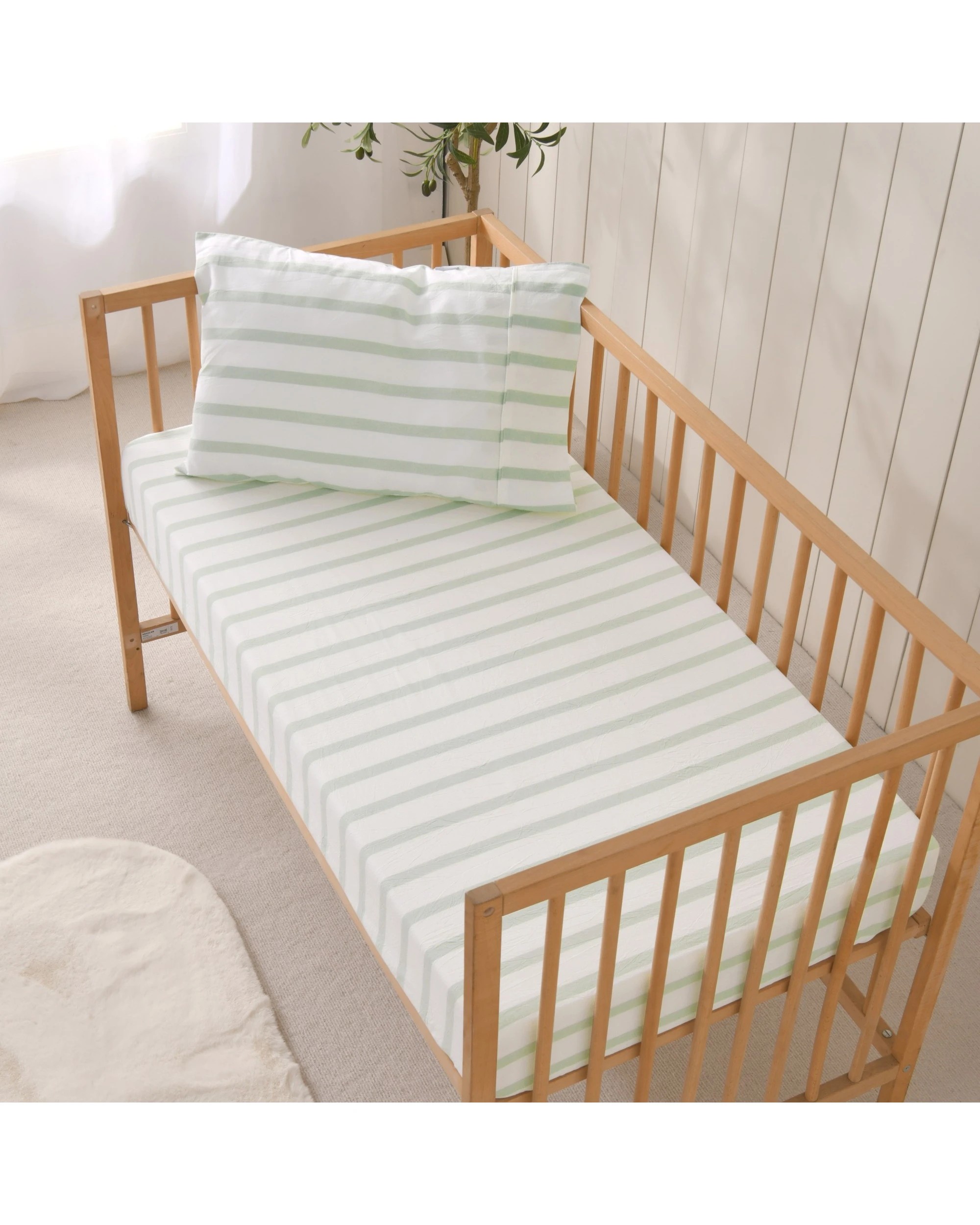 5 Dreamaker Baby Bask Washed Cotton Yarn Dyed Stripe Combo Set - COT Size - Sage, 5 of 7