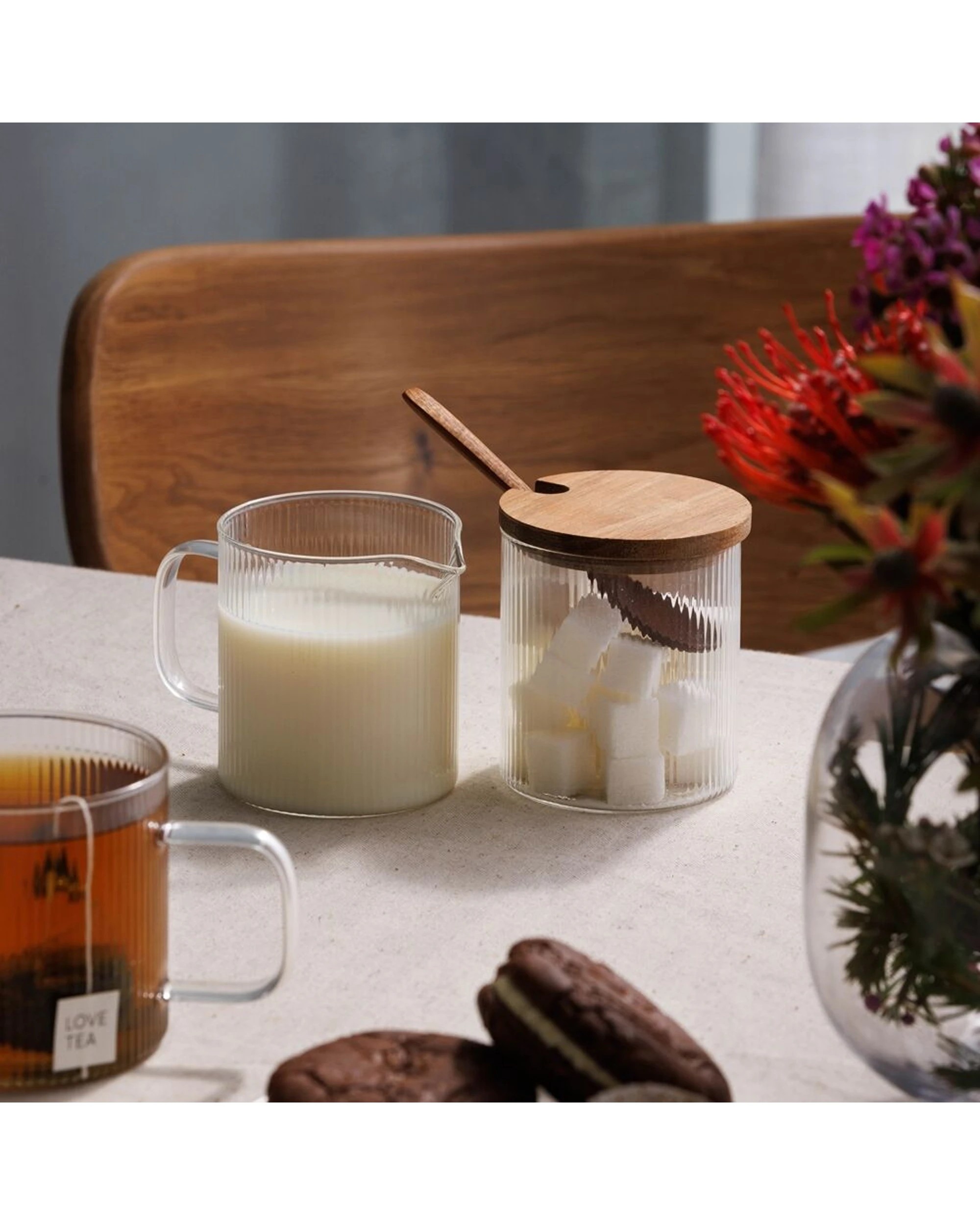3 Ecology 3pc Infuse Round 650ml Glass Canisters With Acacia Lid 10cm - Clear, 3 of 3