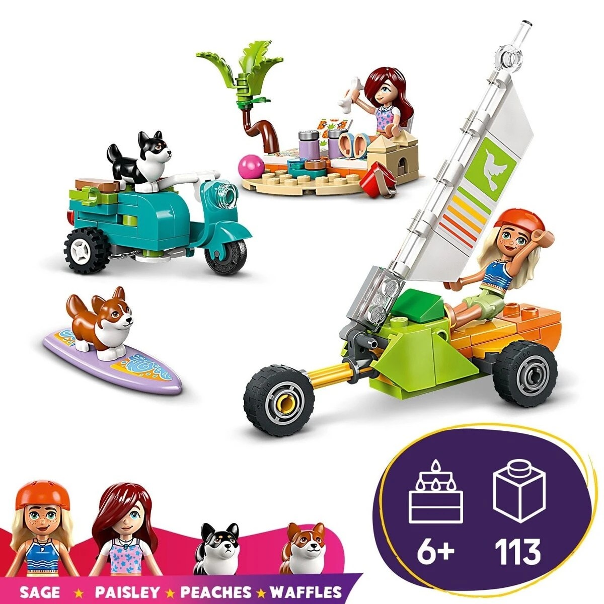 4 LEGO Friends Surfing Dogs and Scooter Adventure 42641, 4 of 10