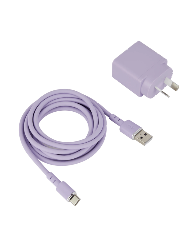 Wall USB Charger with USB-A to USB-C - Pu