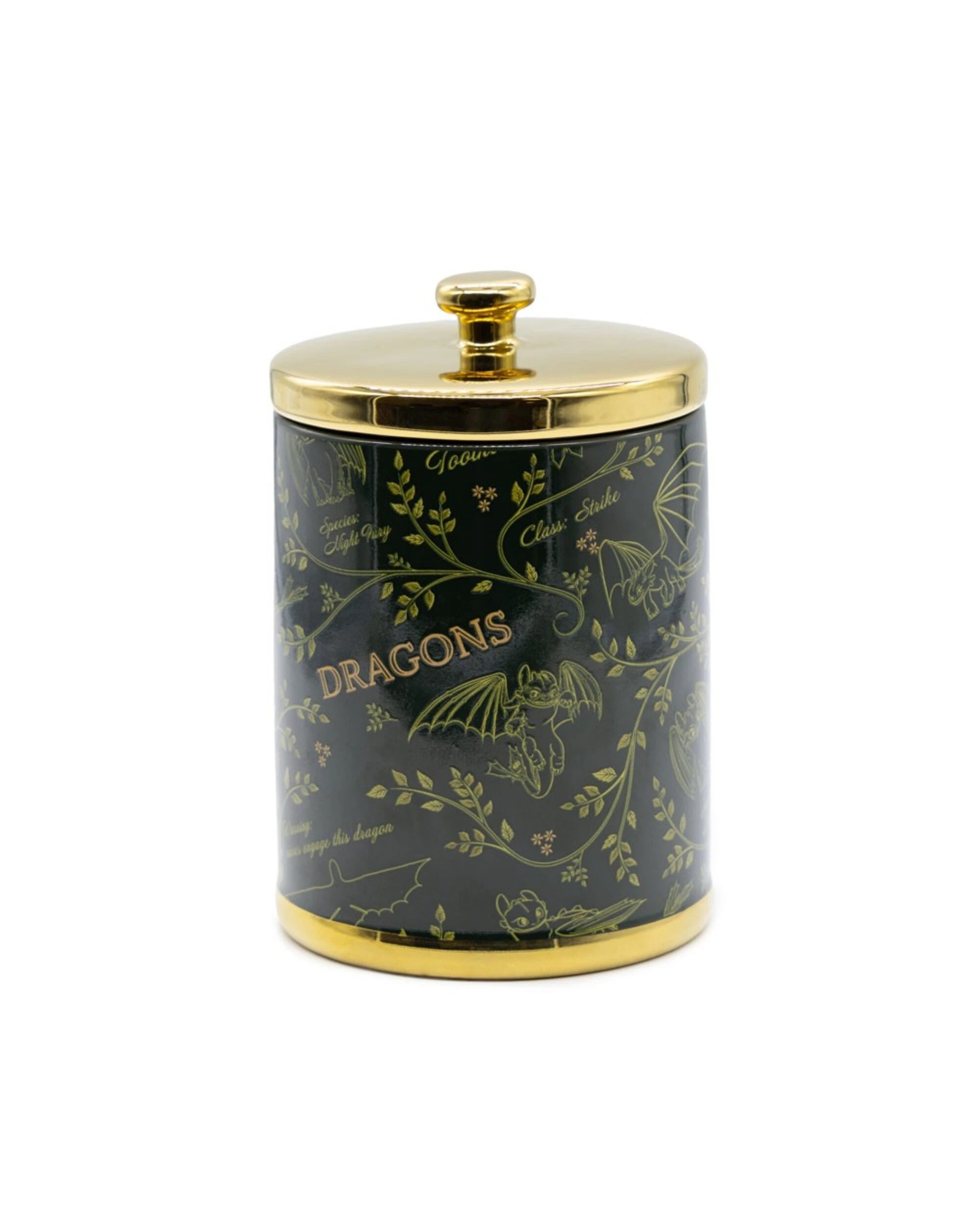 3 How to Train Your Dragon - Toothless Forest Gold Leaf Candle - Green, 3 of 4