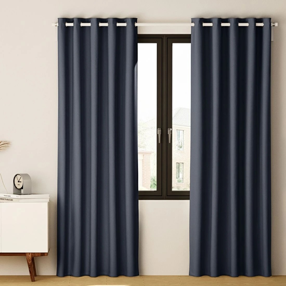 6 Artiss 2X Blockout Curtains Eyelet 300x230cm - Black, 6 of 6