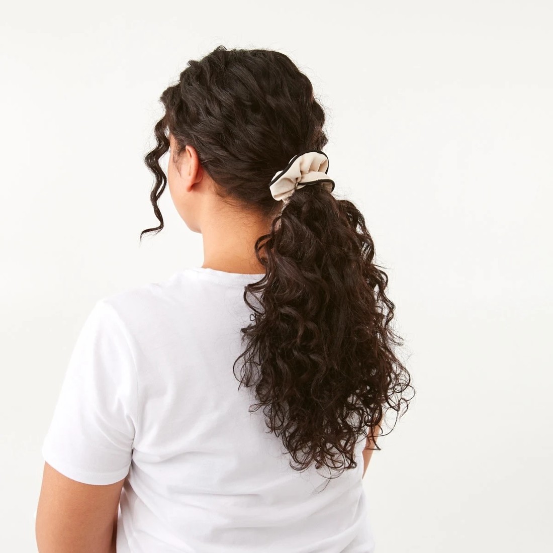 4 3 Pack Black and White Contrast Trim Hair Scrunchies, 4 of 5