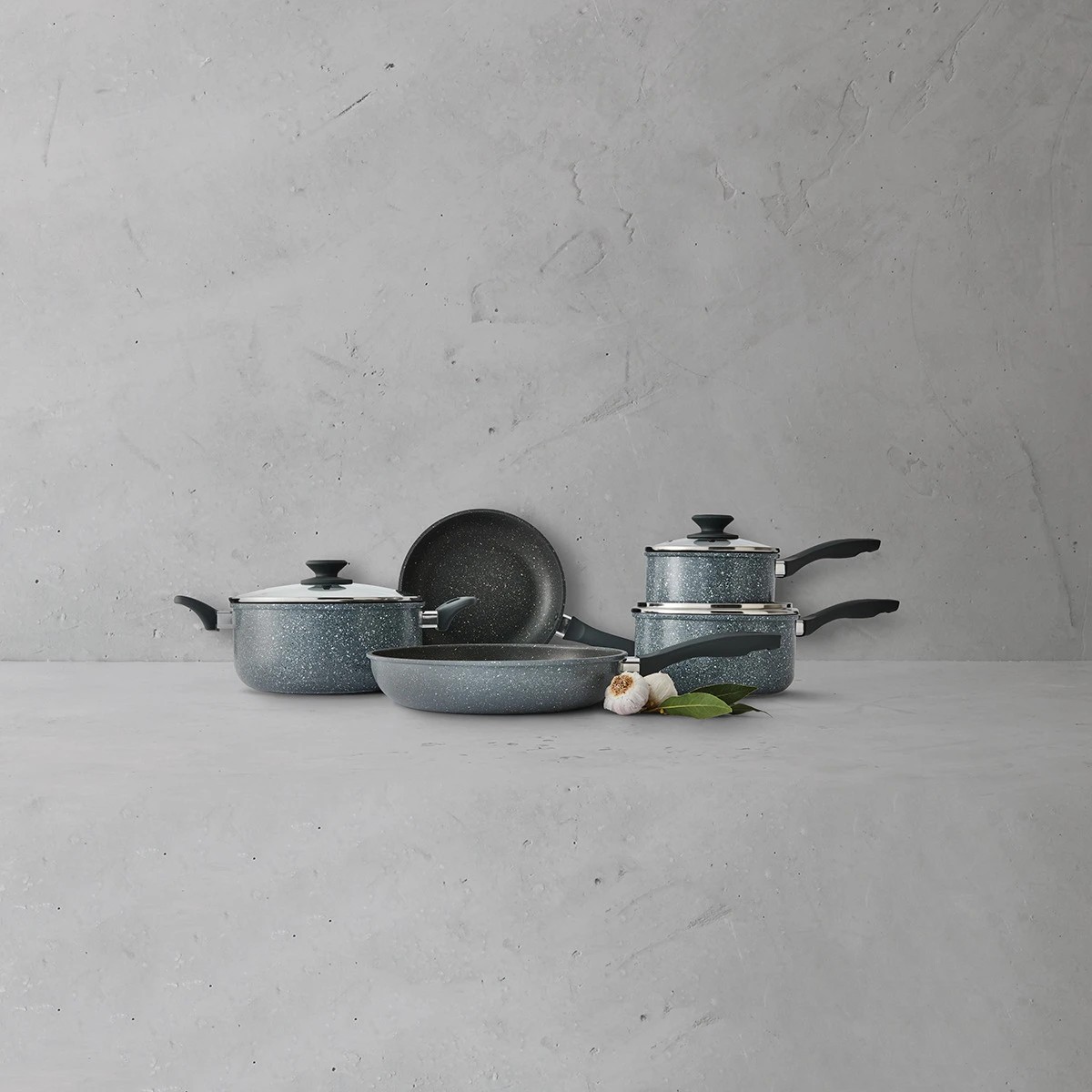 4 5 Piece Cookware Set - Stone Grey, 4 of 10