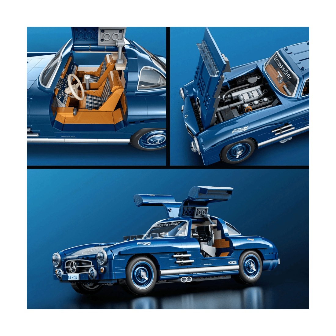 5 Mattel Brick Shop Hot Wheels Mercedes-Benz 300 Sl Building Toy Kit - Multi, 5 of 5