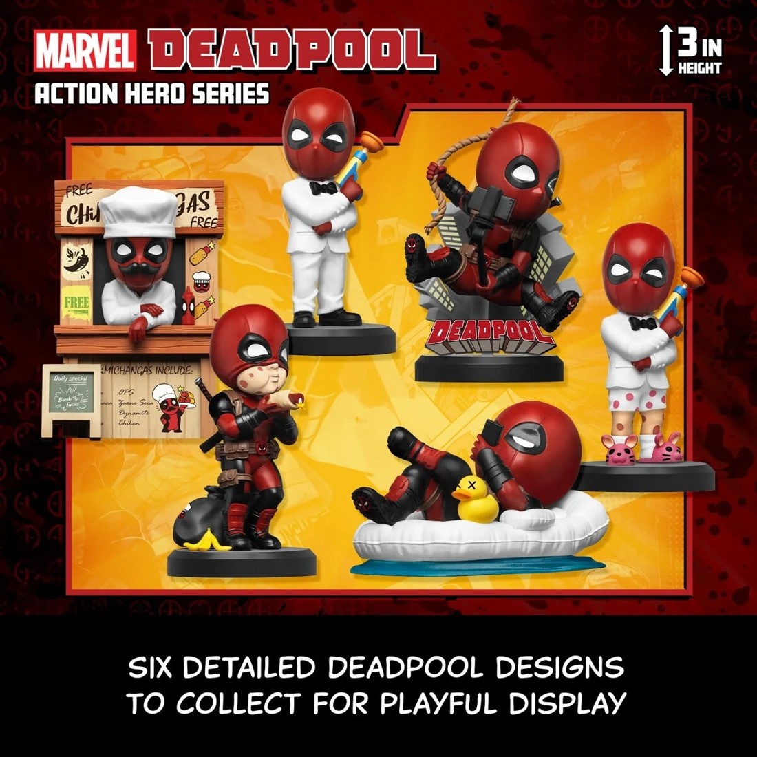 8 YuMe HeroBox Marvel Deadpool Action Hero Series - Assorted, 8 of 9