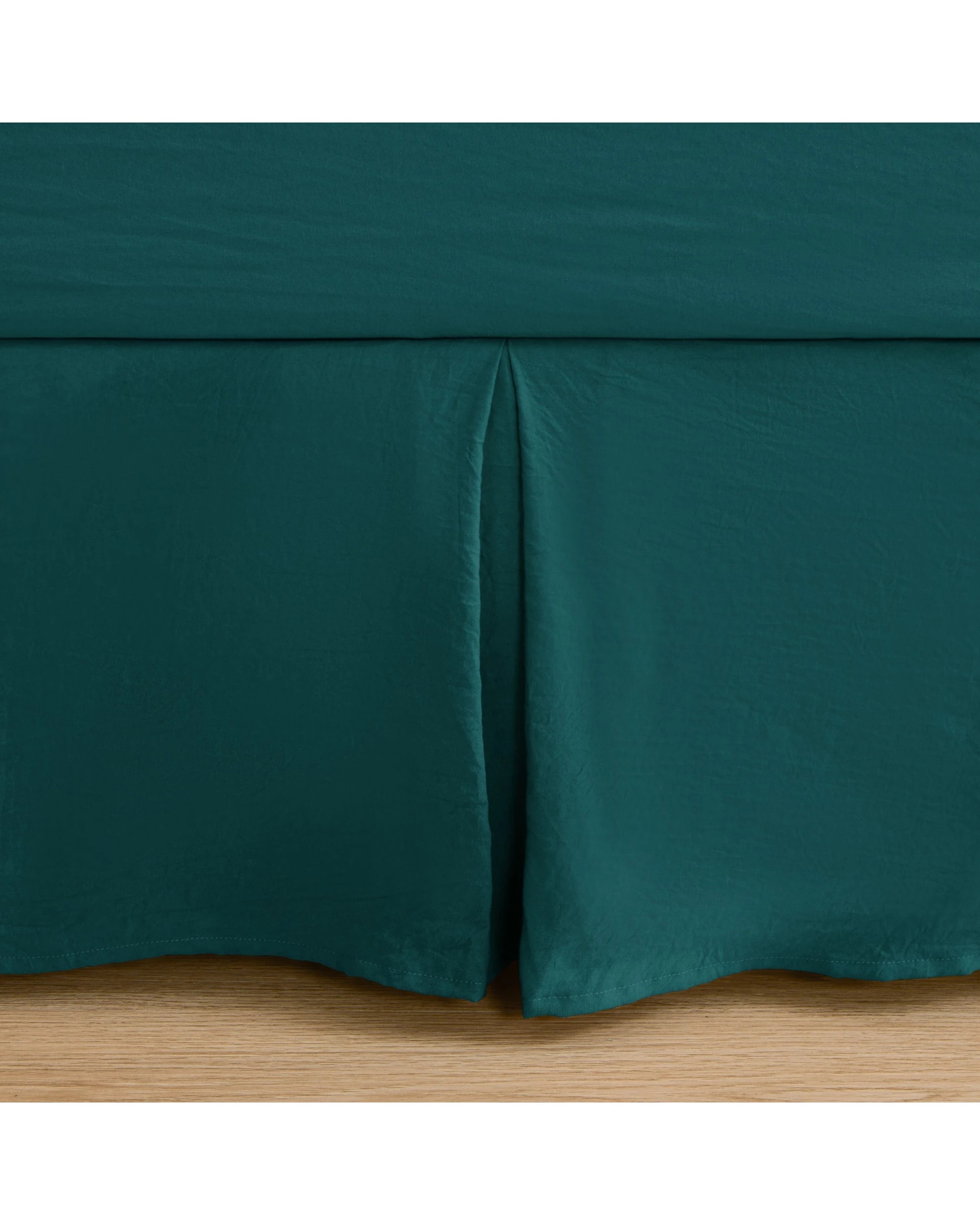 4 Dreamaker Superfine Washed Microfibre Pleated Valance - Super King Bed - Teal, 4 of 7