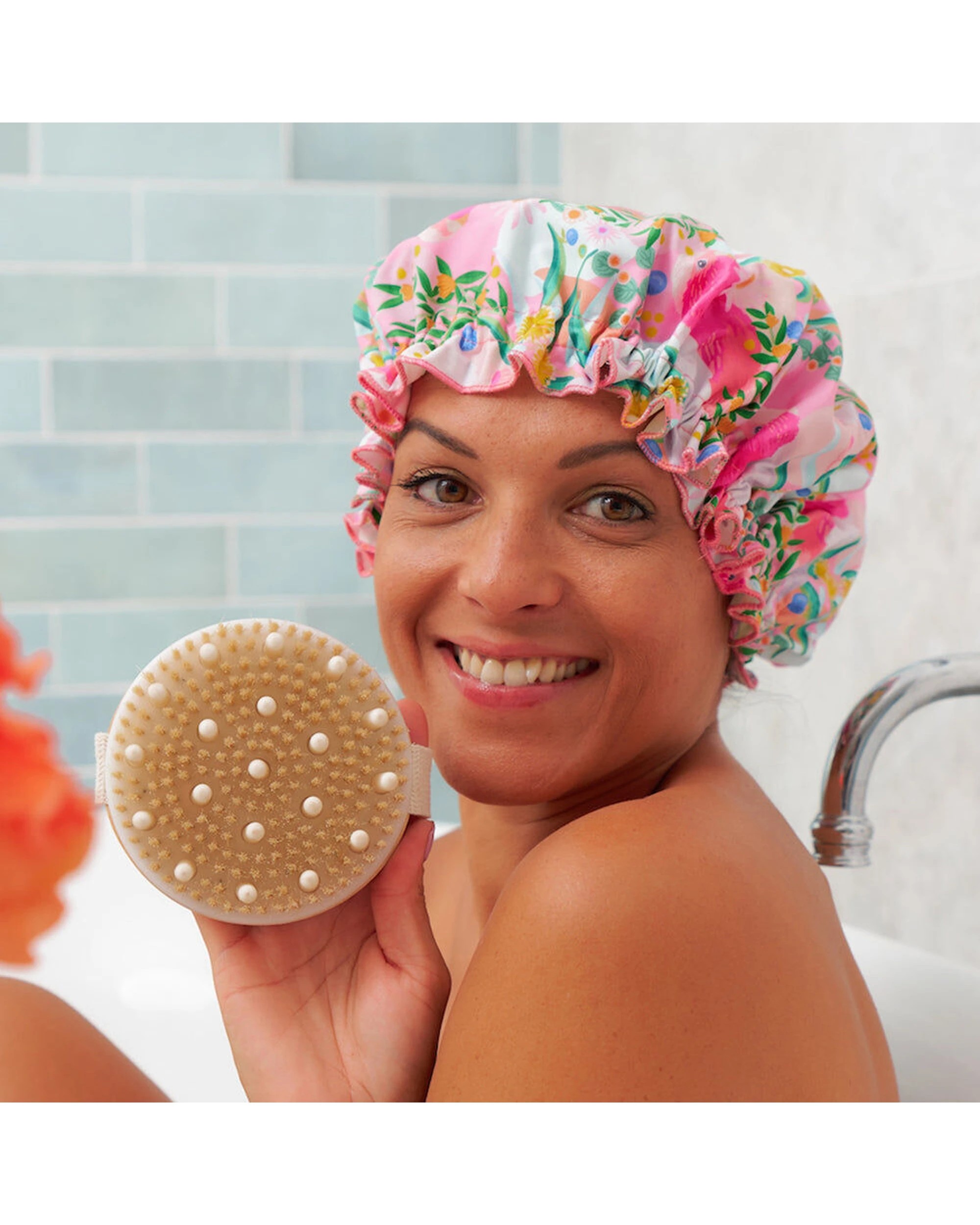 3 Annabel Trends Spa Trends Shower Massage Brush 11x11cm - Brown, 3 of 7
