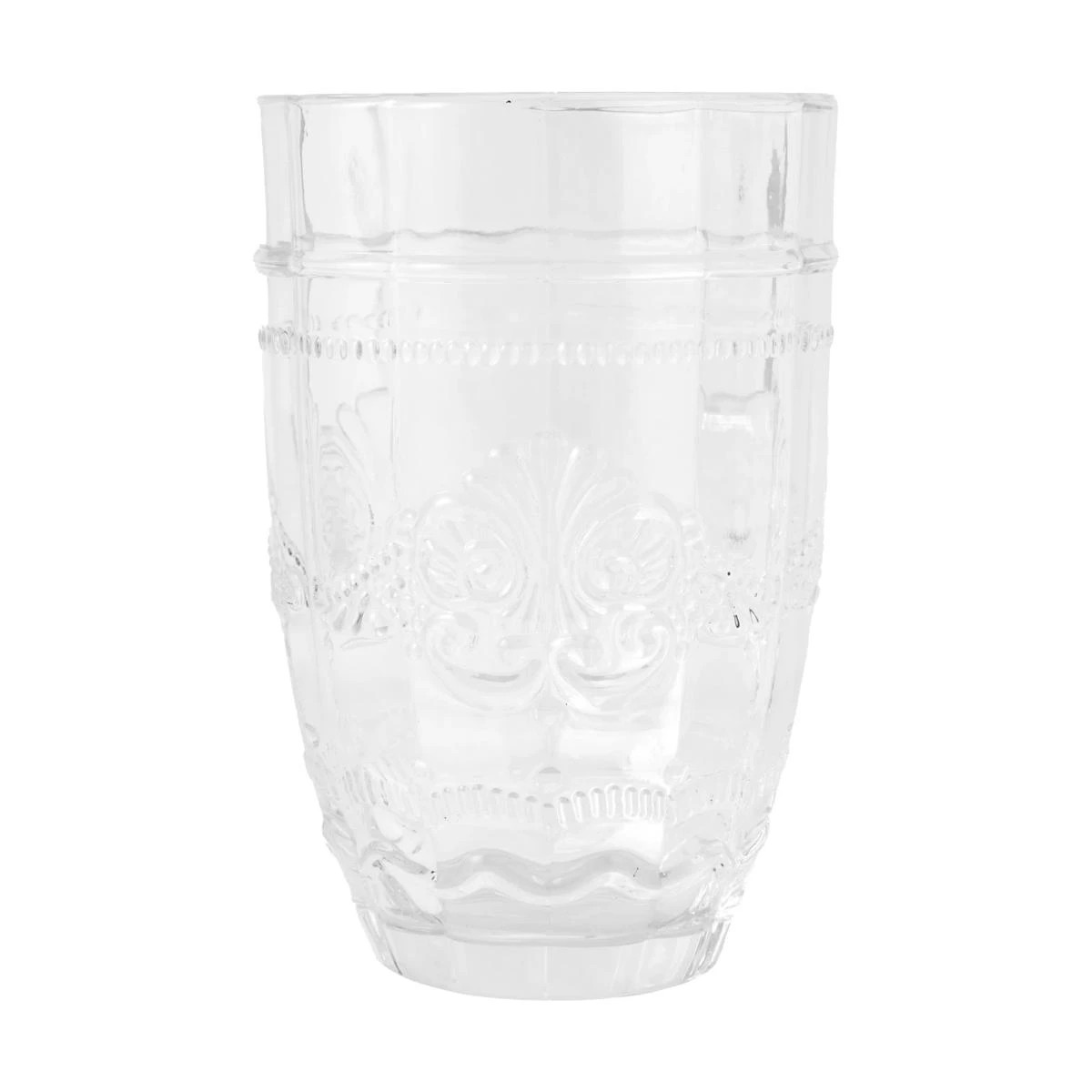 2 6 Clear Ornate Highball Glasses, 2 of 5