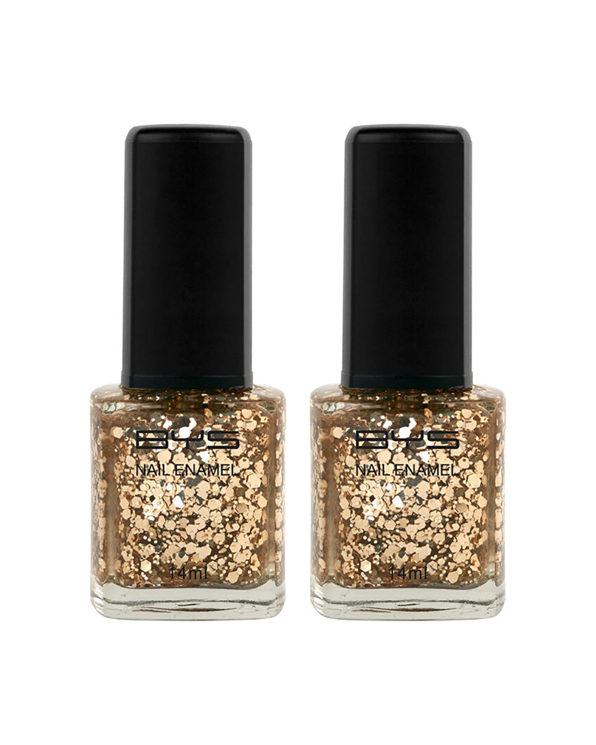 1 BYS 2PK BYS Million Dollar Baby Nail Polish Long Wearing Chip Resistant 14ml - Gold, 1 of 1