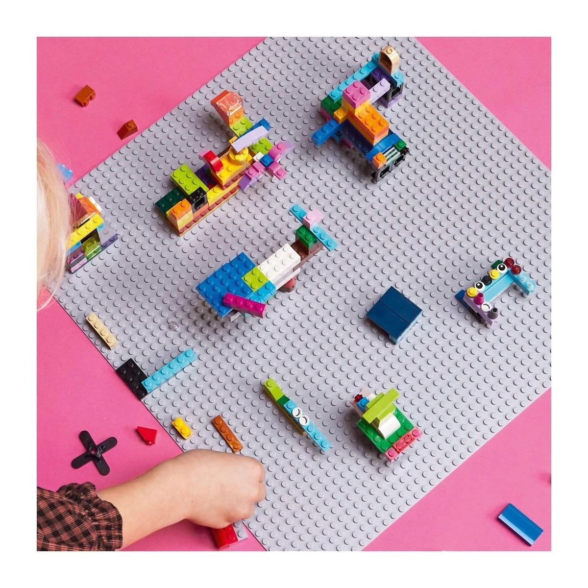 9 LEGO Classic Gray Baseplate 11024, 9 of 10