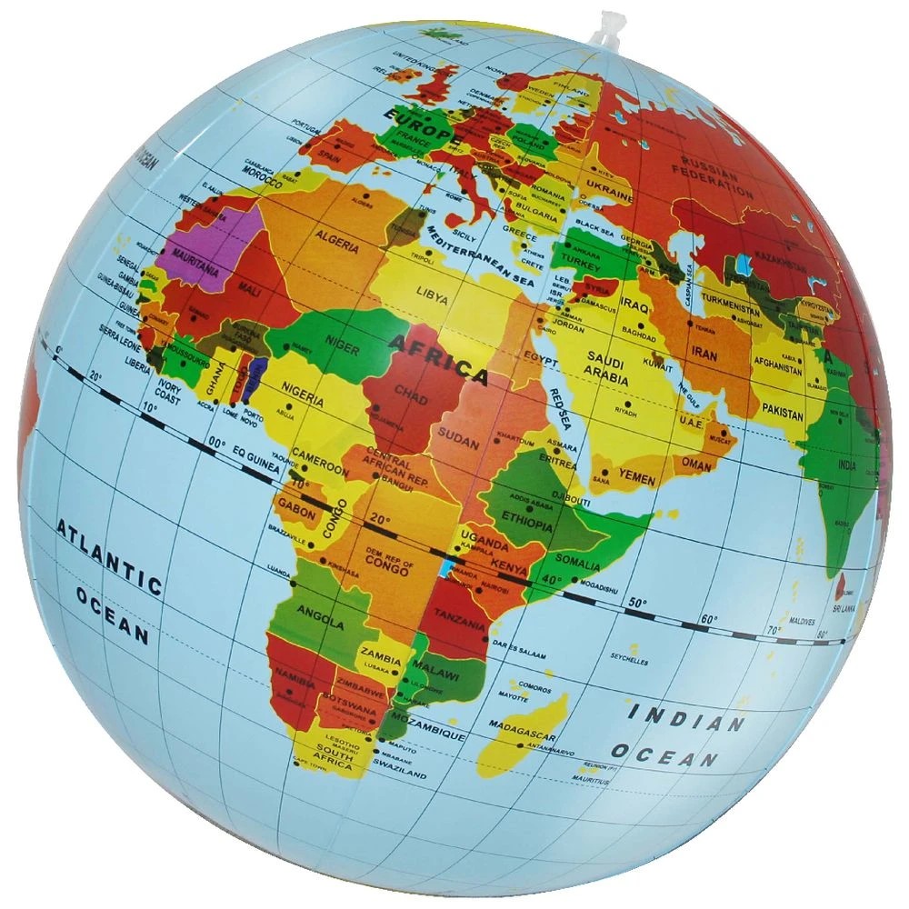 3 Tiger Tribe Inflatable World Globe Countries and Cities 50cm, 3 of 5