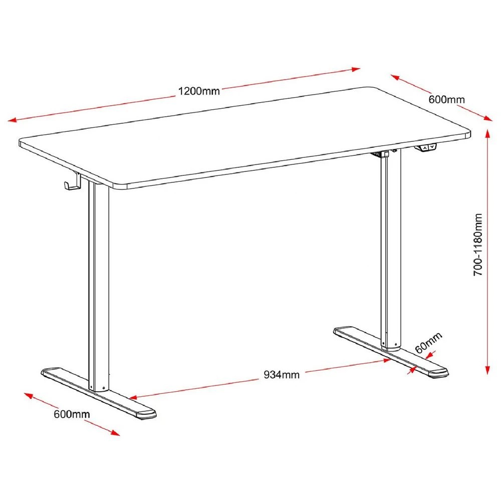 9 Chatham Electric Sit Stand Desk White, 9 of 9