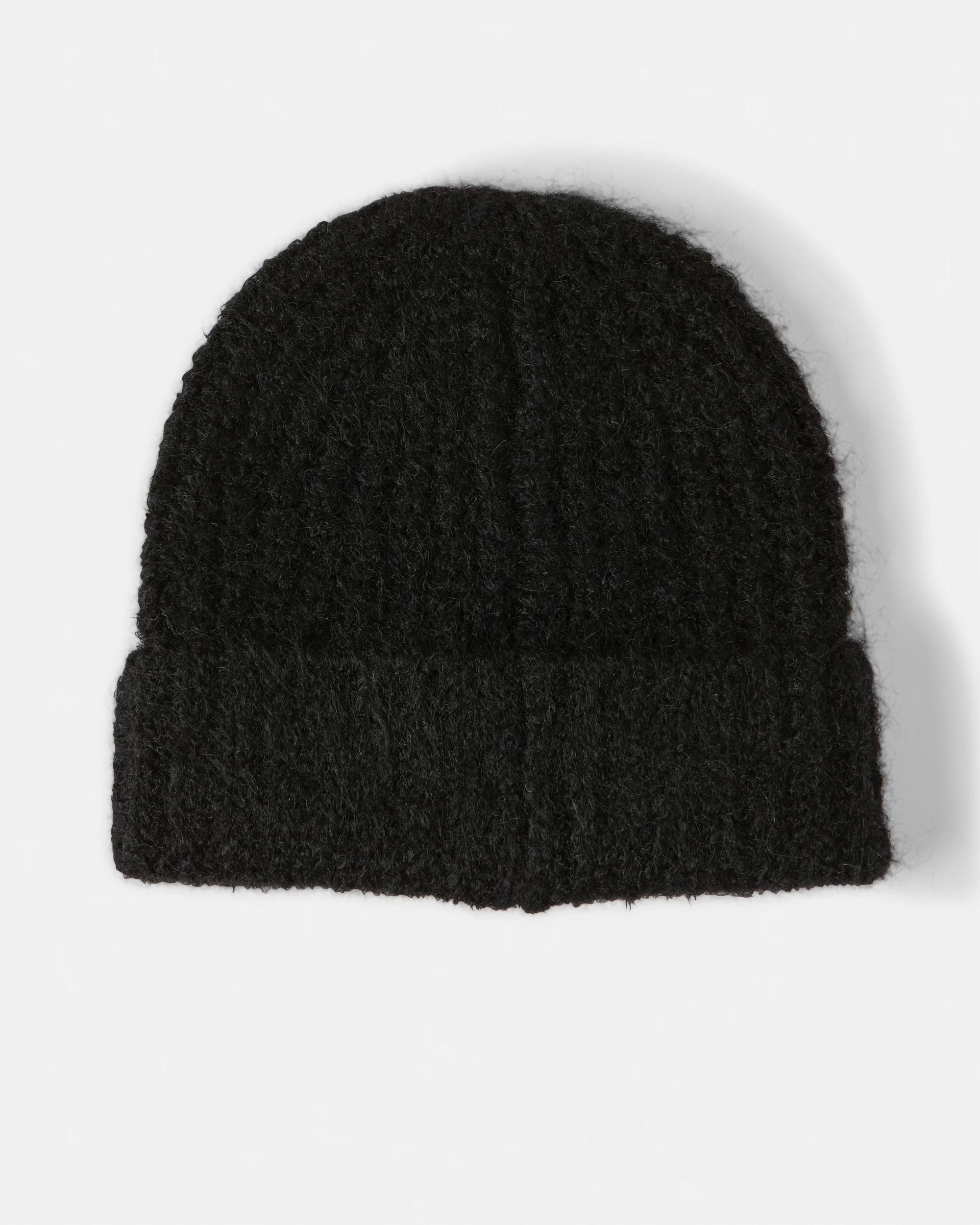 2 Chunky Knit Beanie Black, 2 of 3