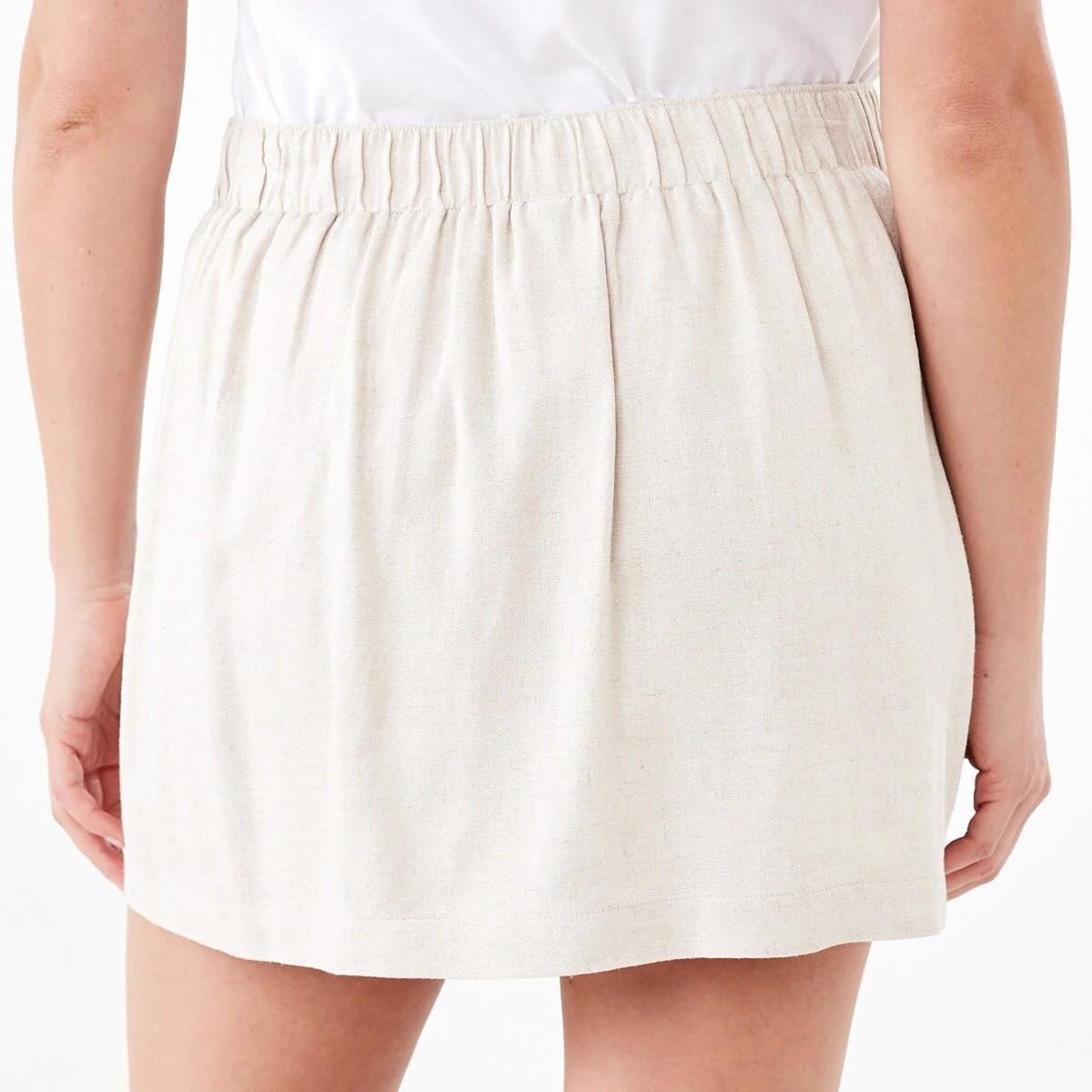3 Wrap Mini Skort Natural, 3 of 6