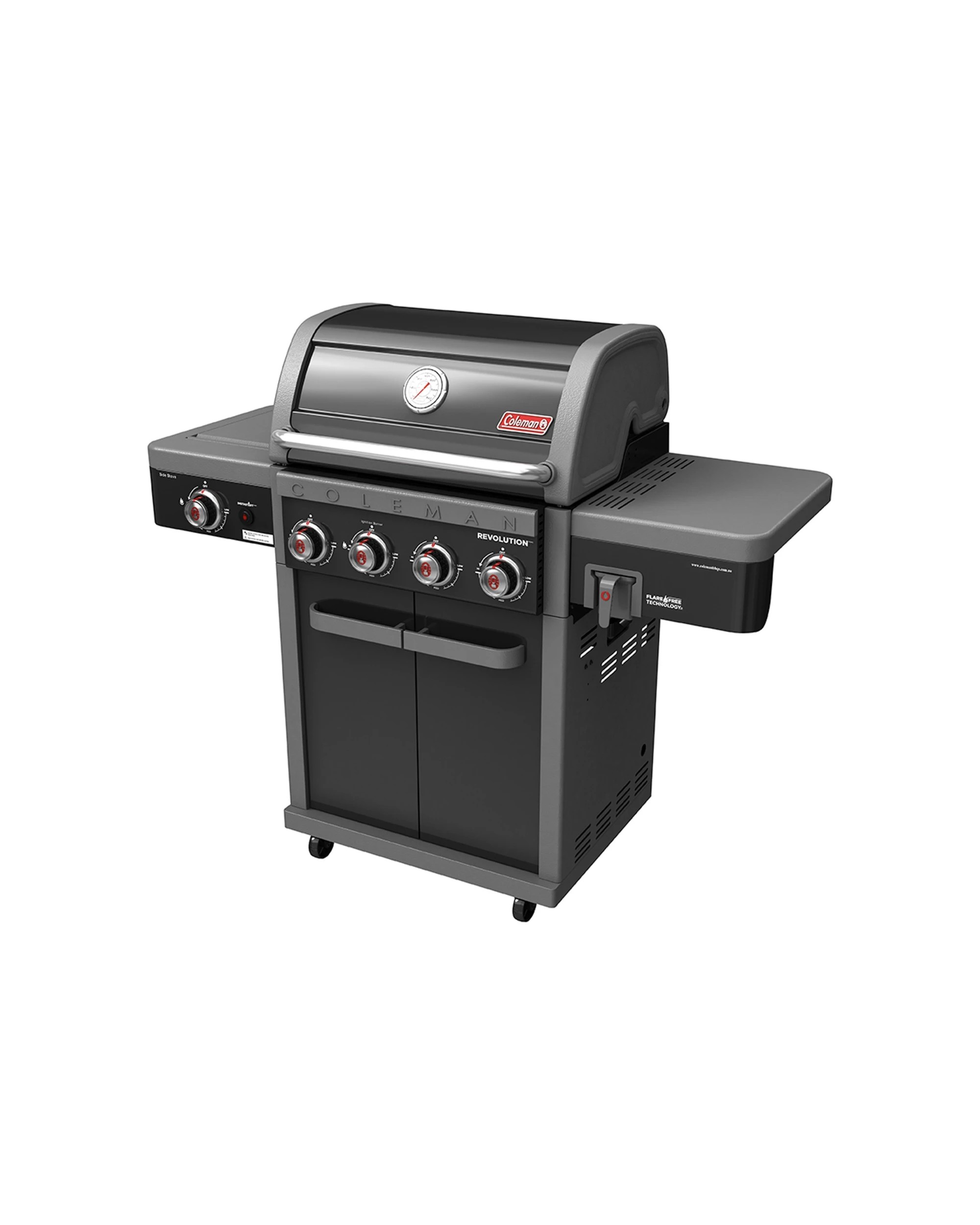 3 Coleman Revolution 4 Burner BBQ With Side Burner Instastart Ignition ULPG Gas - Black, 3 of 9