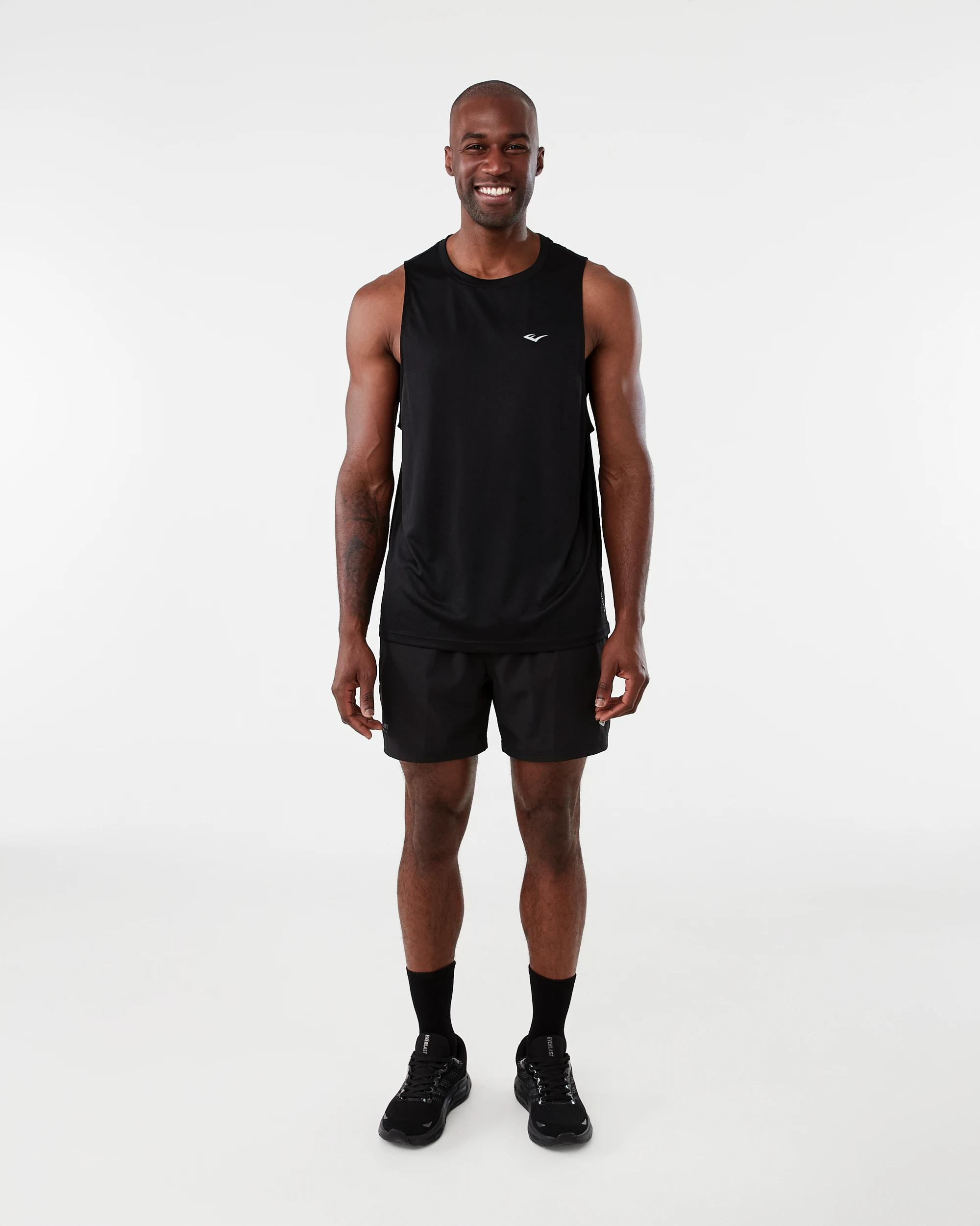 10 Everlast Mens 5in. Tech Gym Shorts Black, 10 of 10