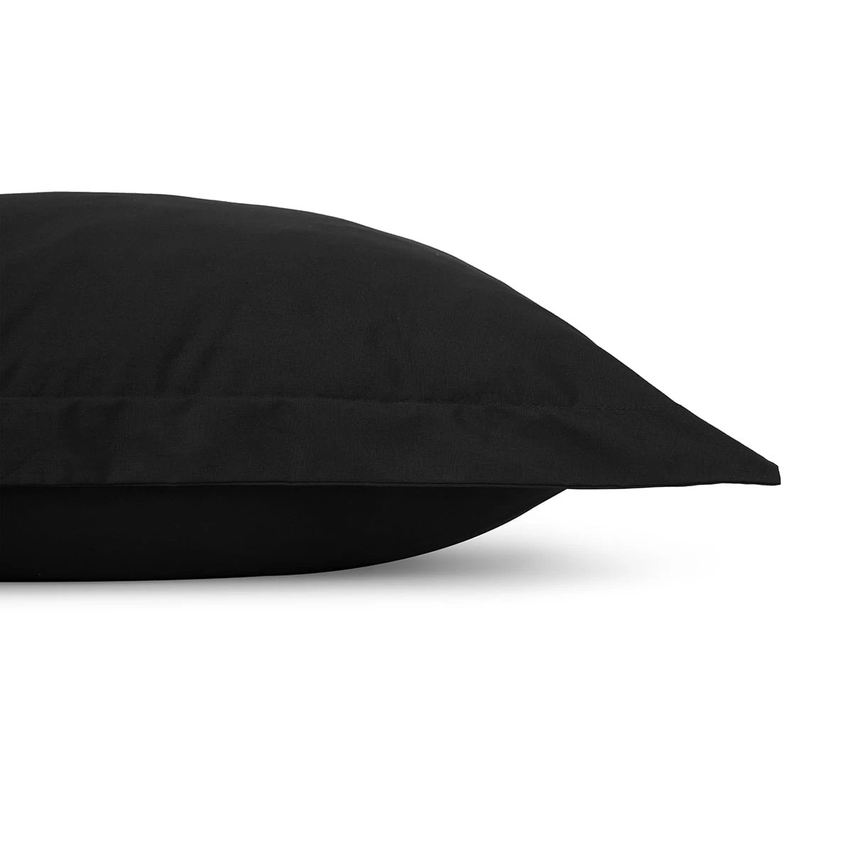 4 250 Thread Count Cotton Rich European Pillowcase - Black, 4 of 4