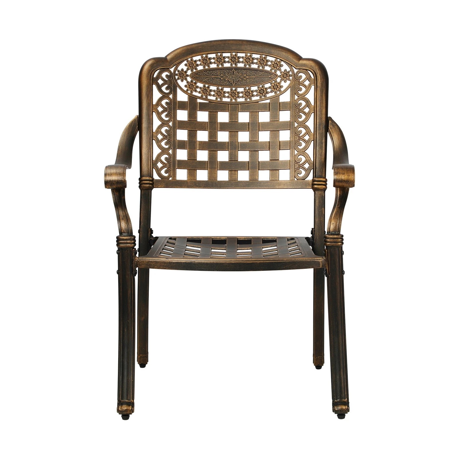 5 Livsip Outdoor Furniture Dining Chairs Cast Aluminium Garden Patio Chairs X2
 - Bronze, 5 of 10