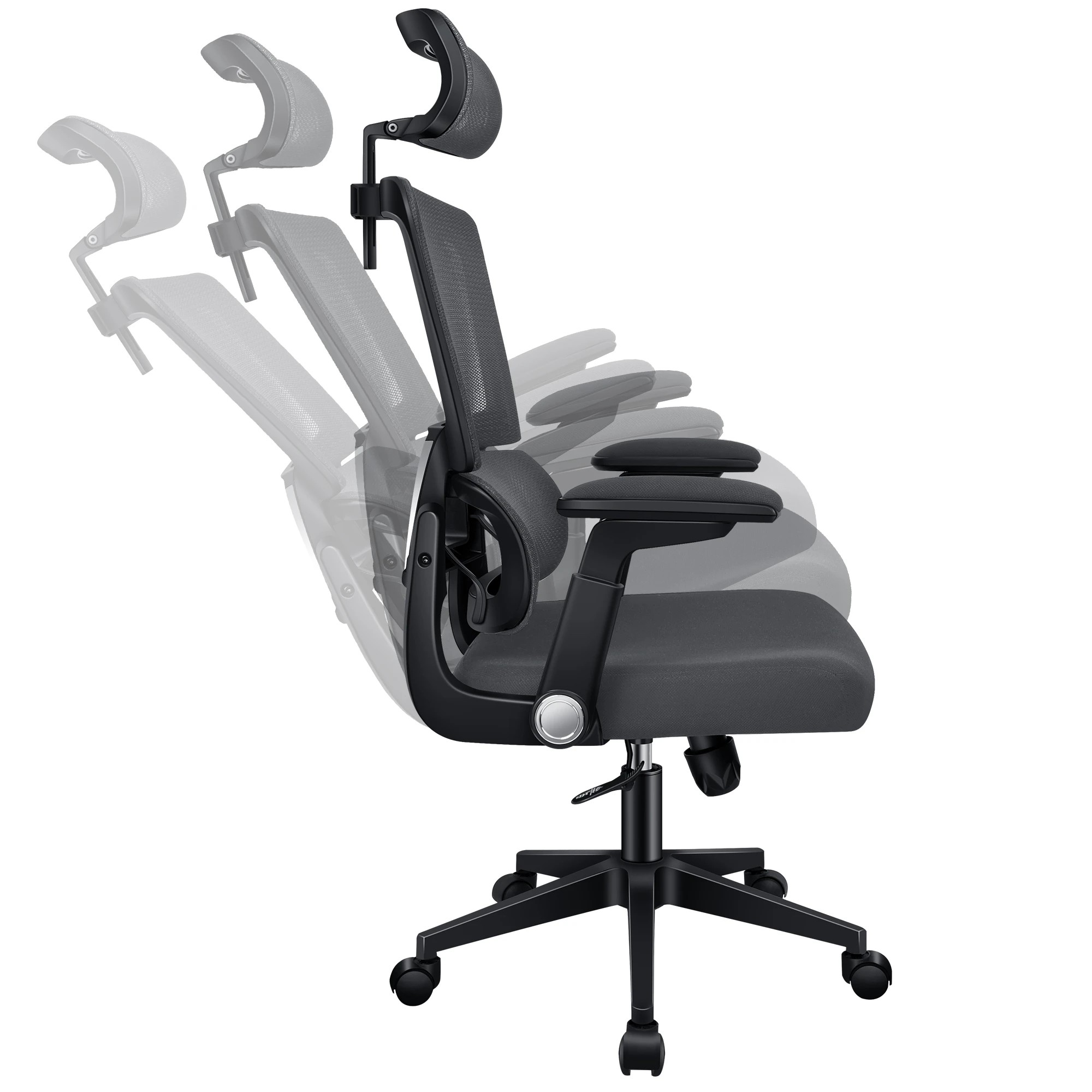 5 Alfordson Mesh Office Chair Executive Computer Gaming Seat Tilt Study Work - Grey, 5 of 10