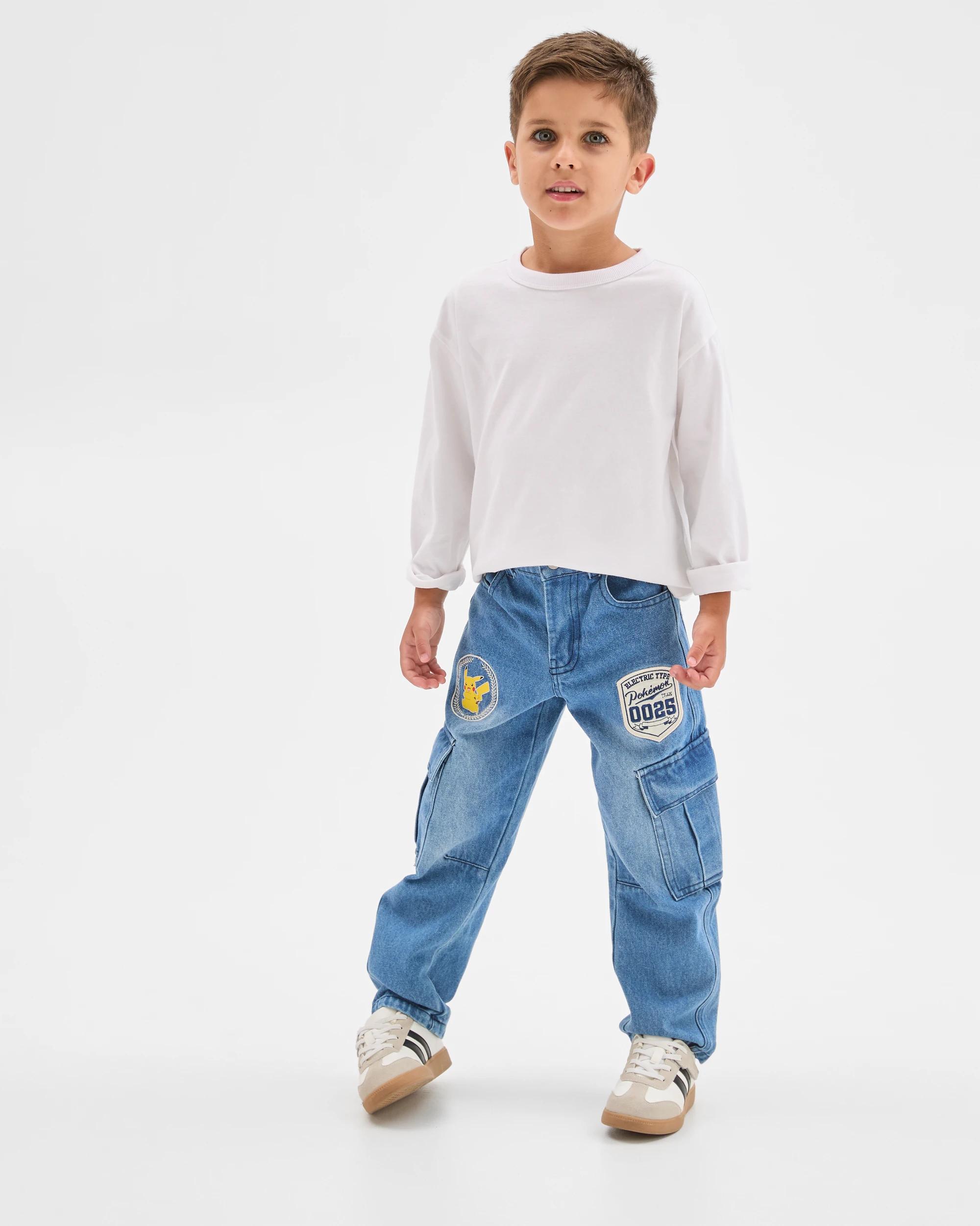 1 Pokemon Denim Jeans MID WASH, 1 of 6