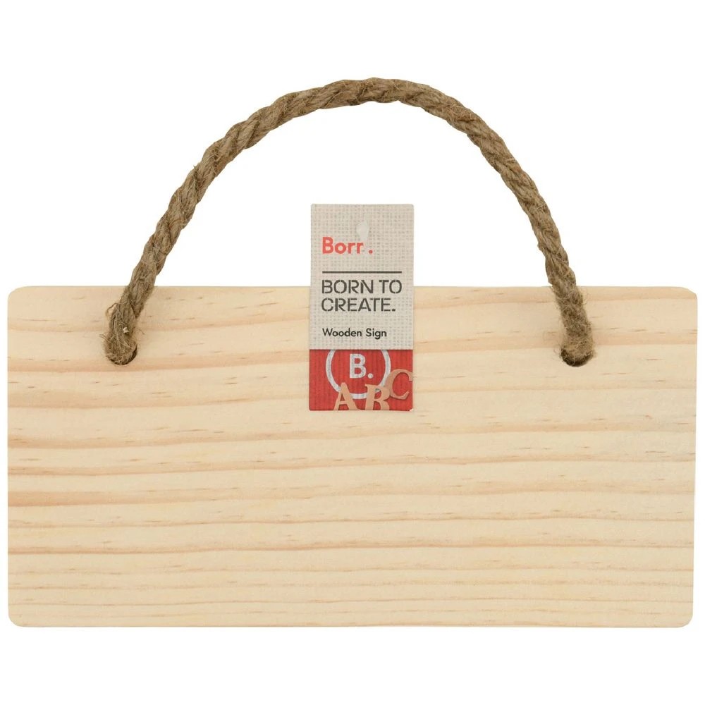 1 Born Wooden Hanging Sign Small, 1 of 2