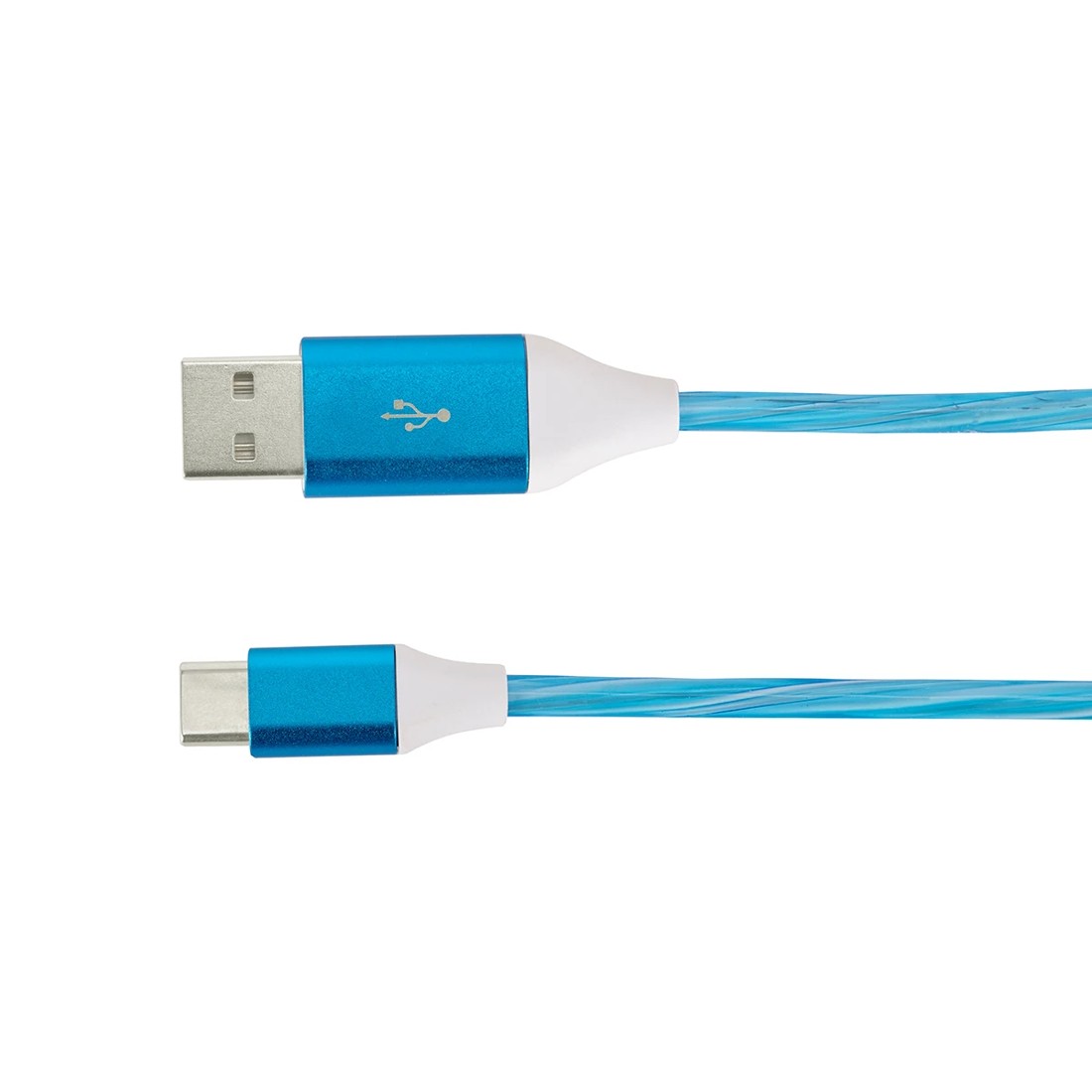 2 USB-A to USB-C 1m Cable with Light - Blue, 2 of 5