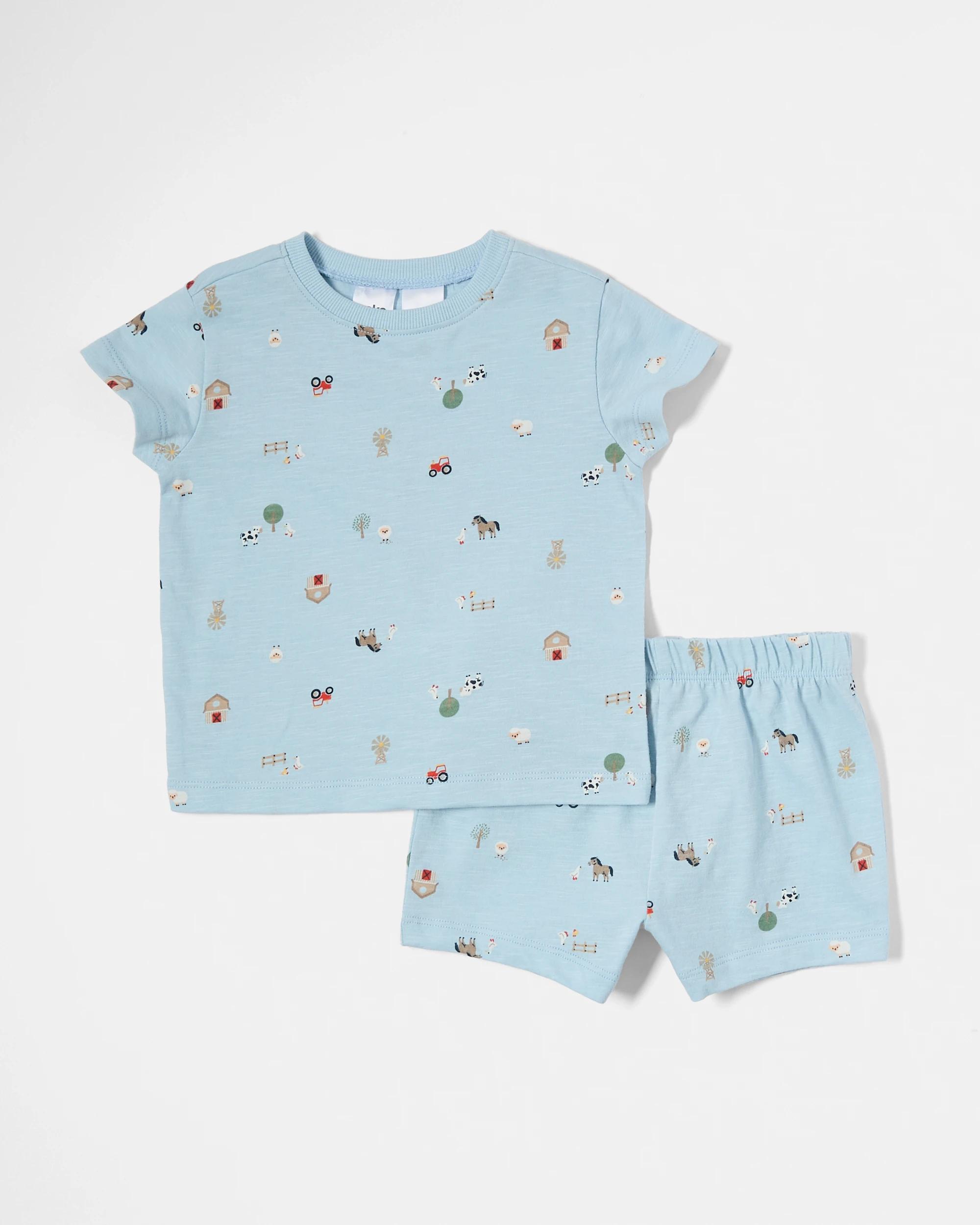1 Short Sleeve Pyjama Set CASHMERE BLUE FARM, 1 of 4