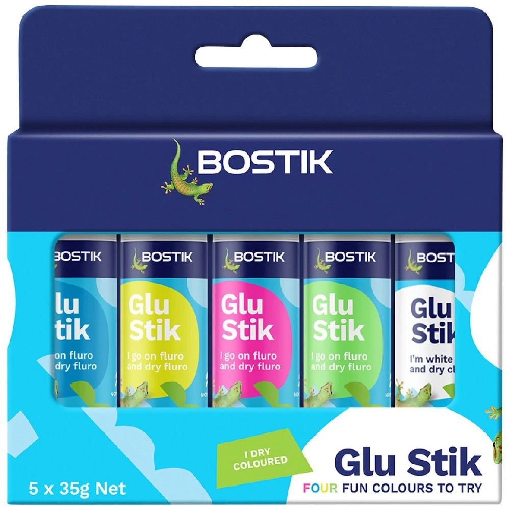1 Bostik Glu Stik 35g Rainbow 5 Pack, 1 of 6