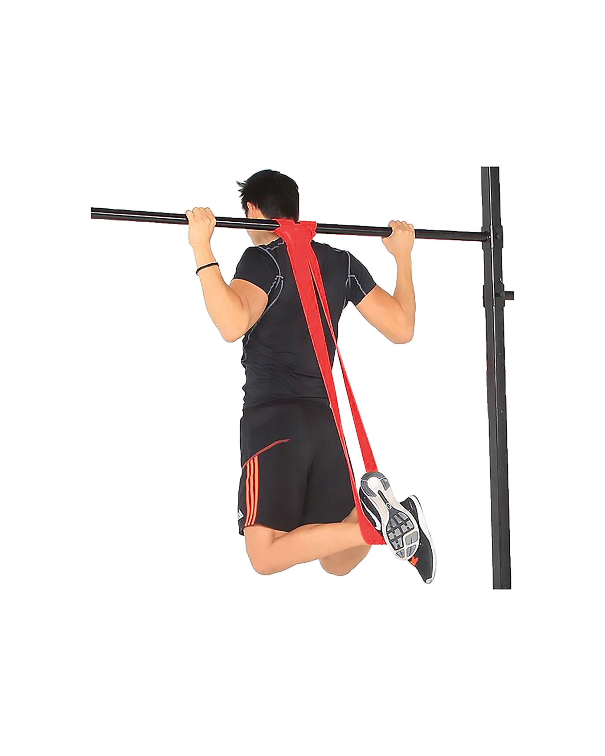 2 HACIENDA 4.5cm Resistance Power Band 22-57kgs Latex Rubber 208cm Fitness - Red, 2 of 3