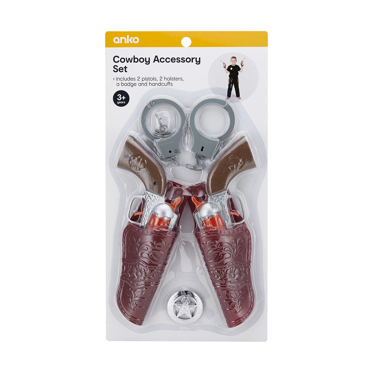 3 Cowboy 2 Guns and Holster Set, 3 of 3