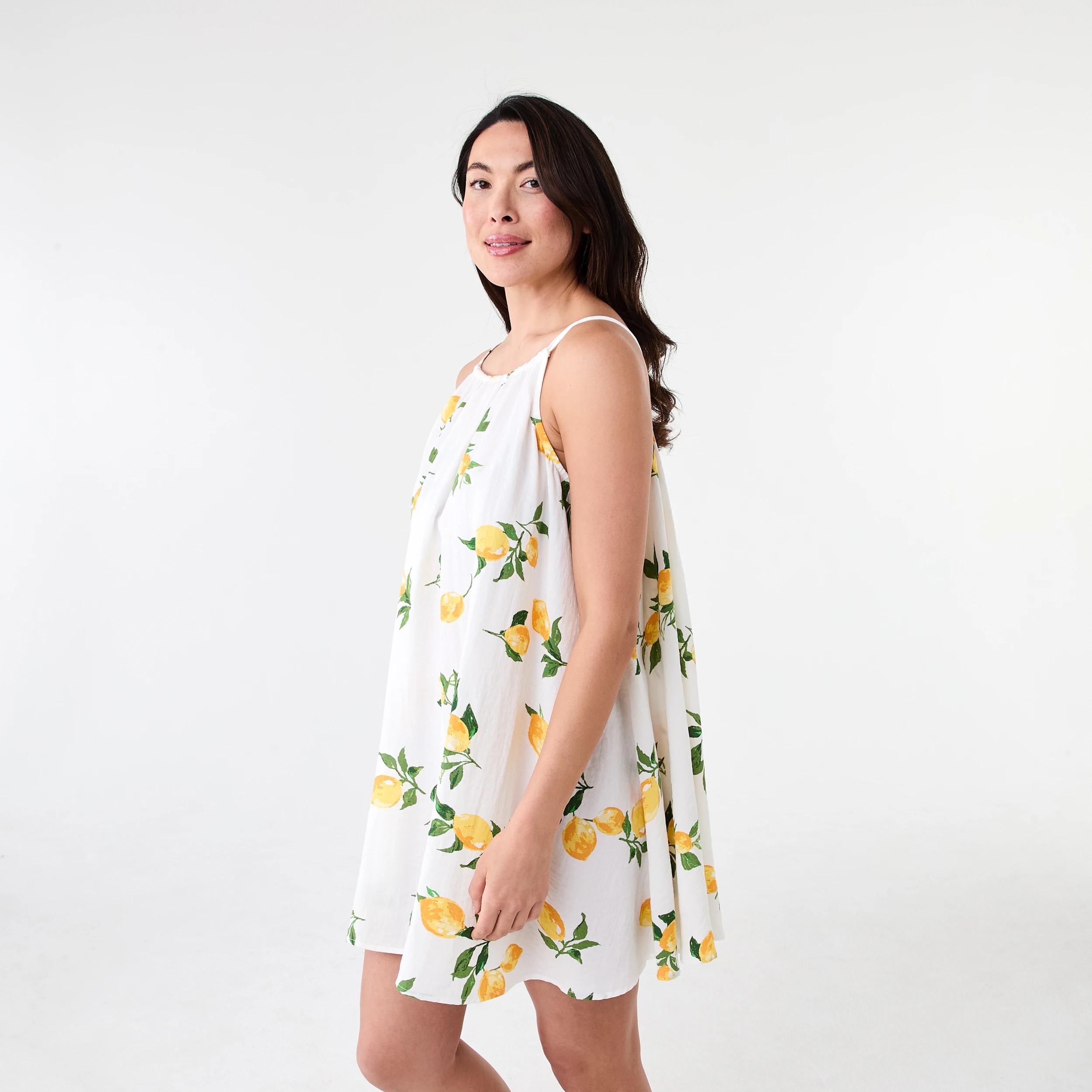 2 Sleeveless Textured Mini Dress Lemons, 2 of 7
