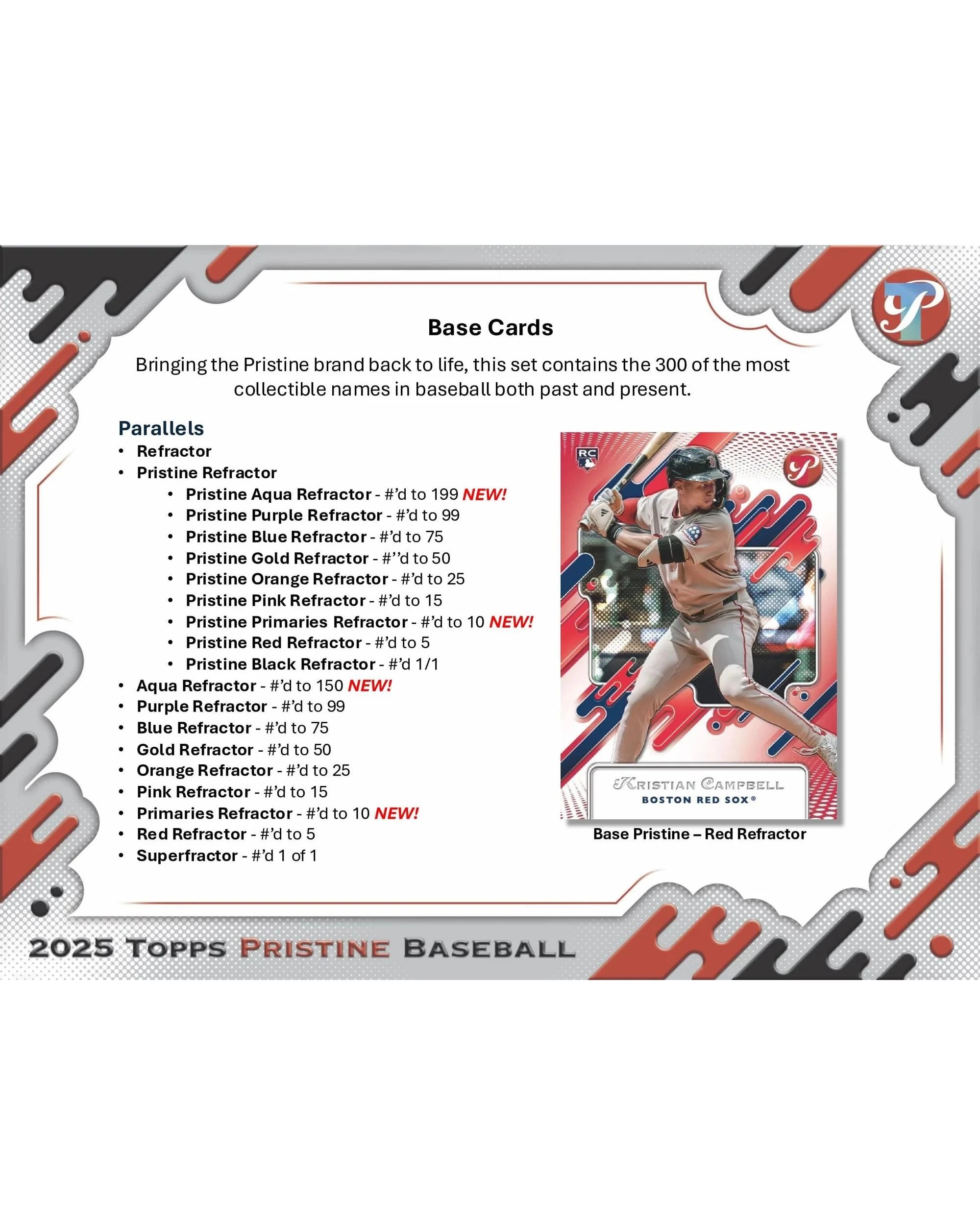 6 Topps 2025 MLB Pristine Baseball Hobby Box, 6 of 10